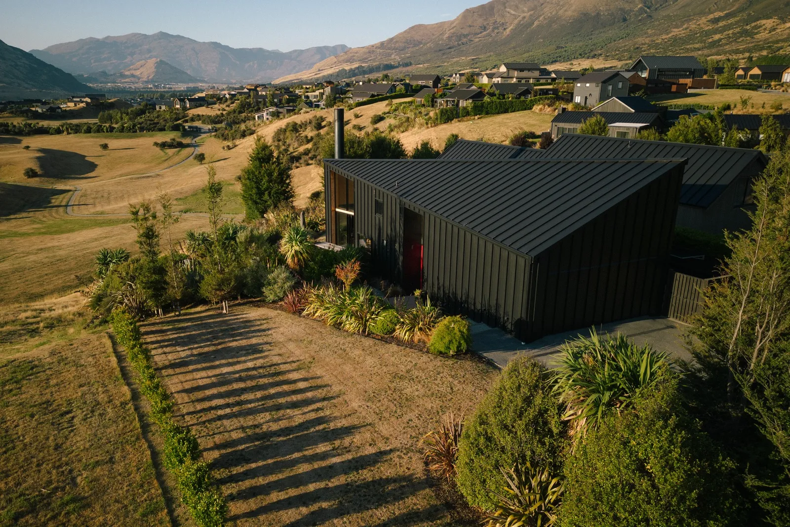 maison architecte bois noir