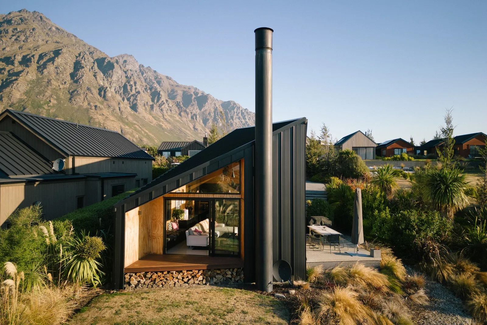 maison architecte bois noir