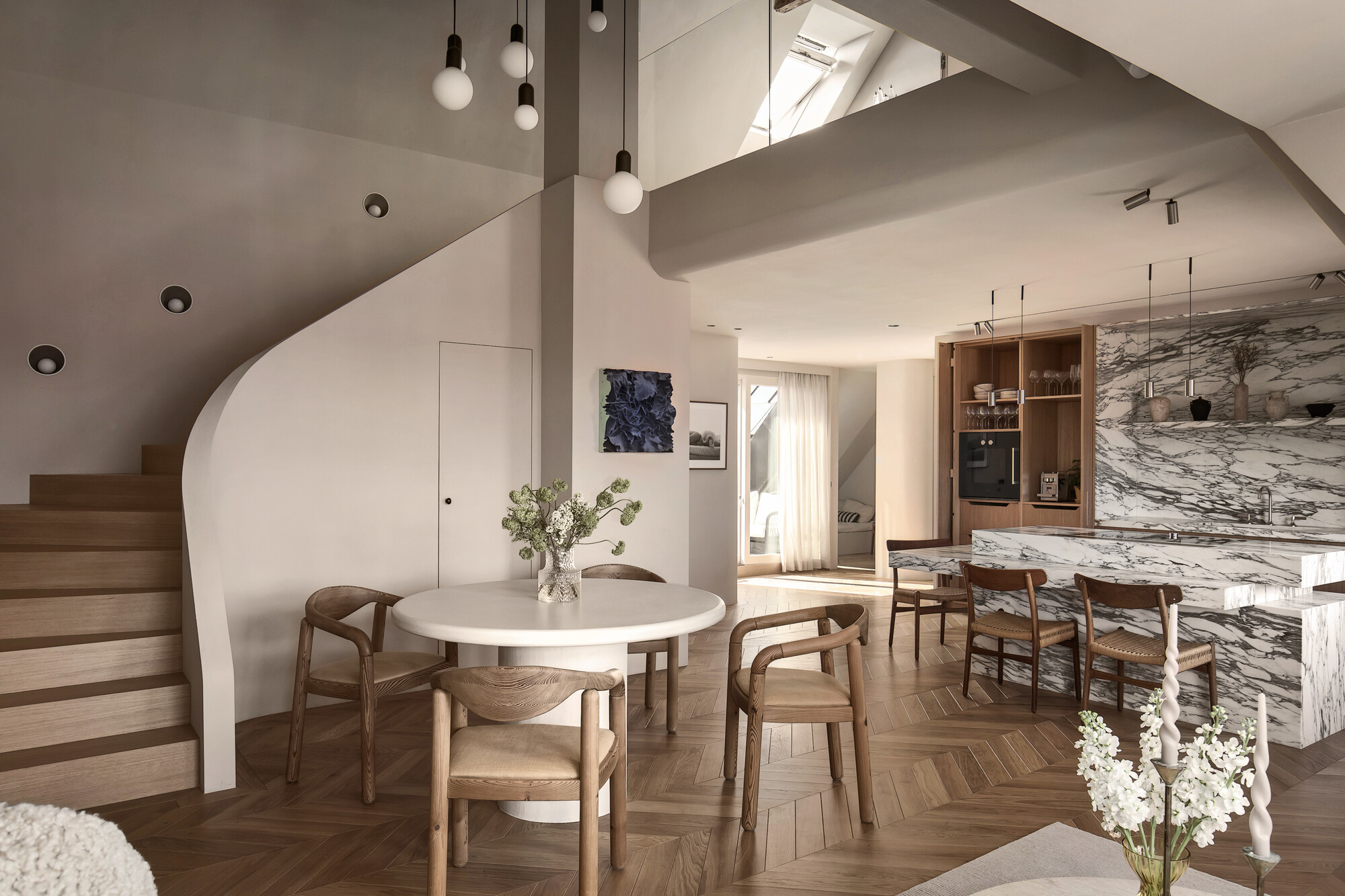 salle à manger décoration beige