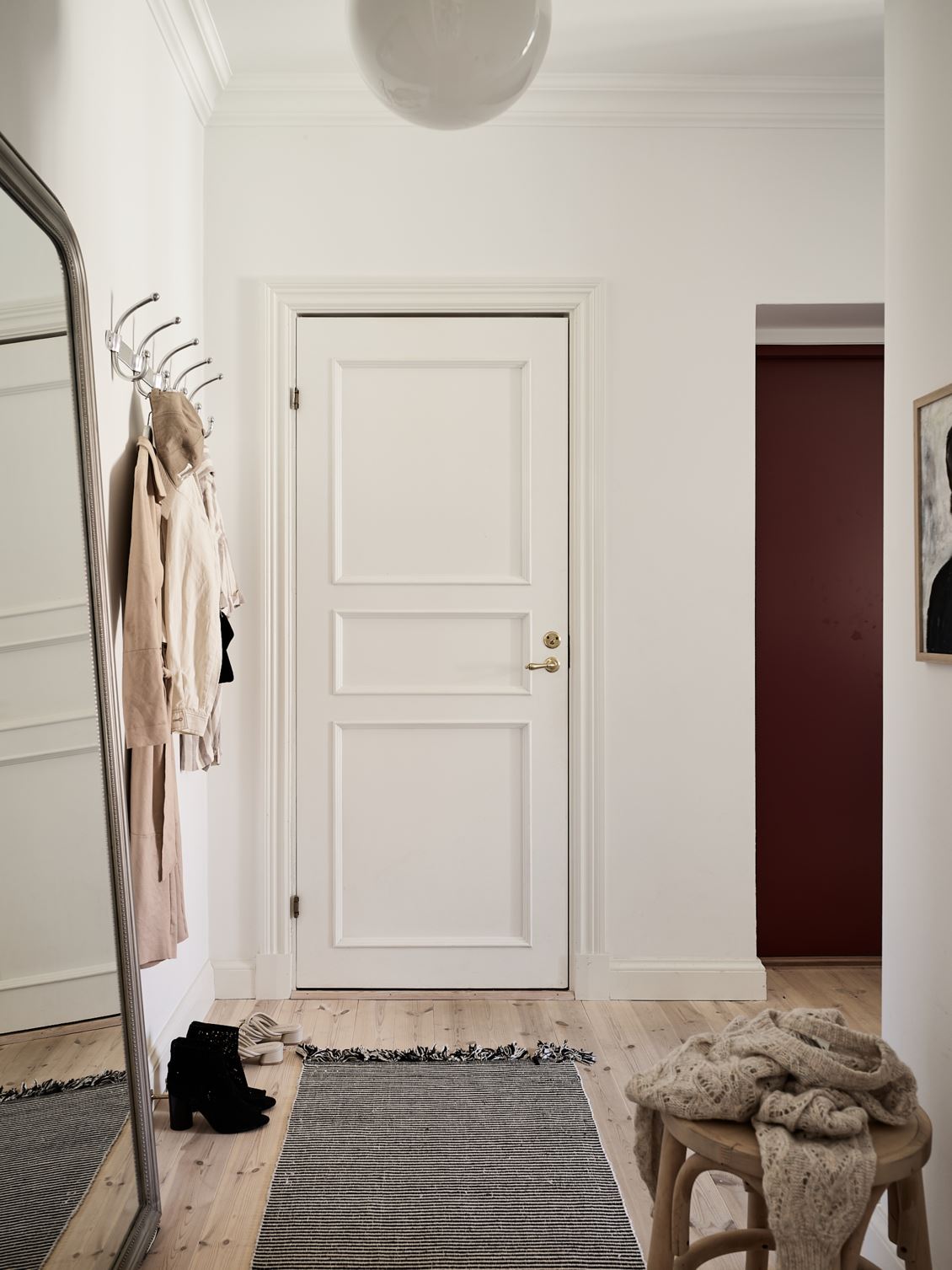 entrée avec miroir au sol décoration scandinave entrée avec miroir au sol décoration scandinave