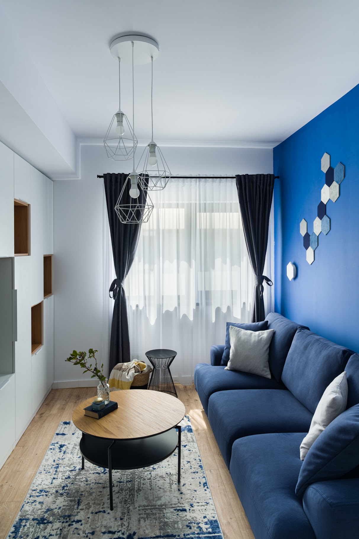 petit salon mur bleu décoration design petit salon mur bleu décoration design
