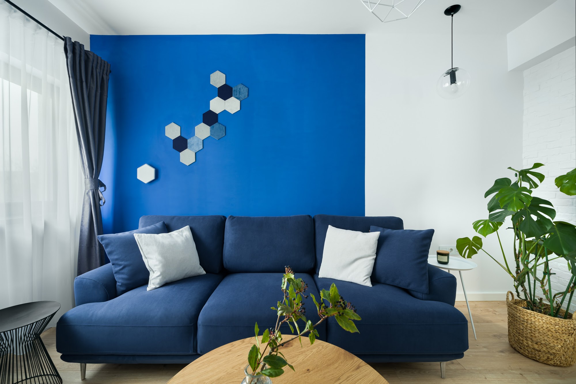 salon mur bleu décoration design salon mur bleu décoration design