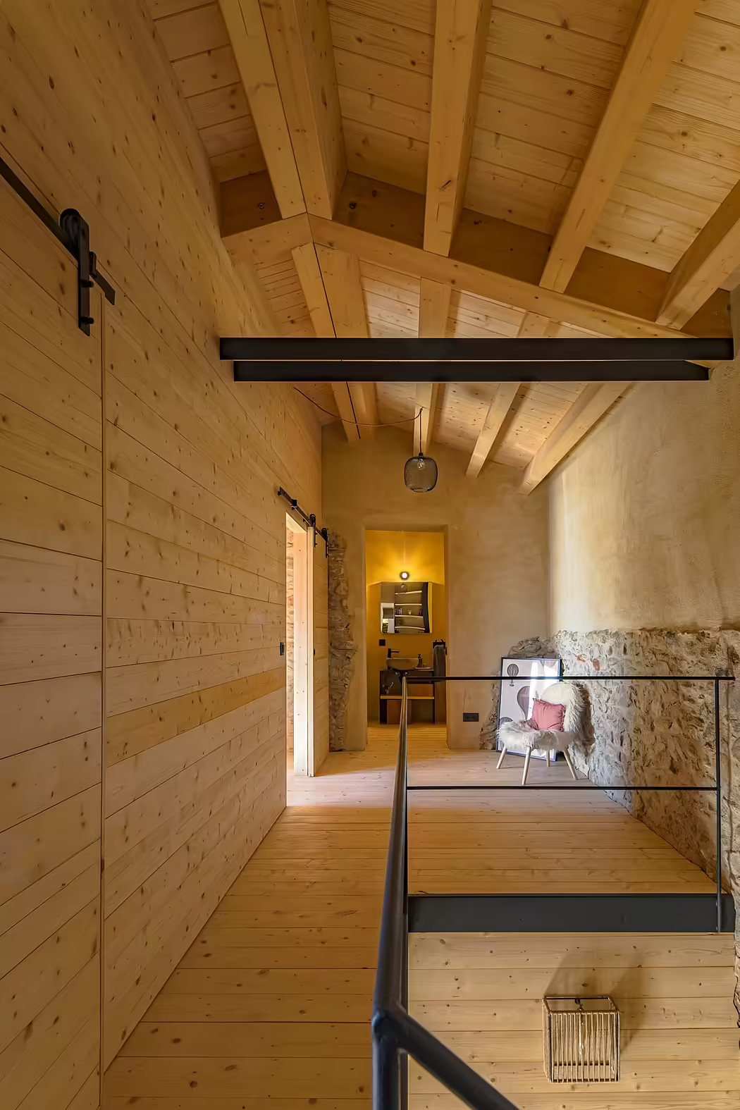palier maison ancienne rénovée