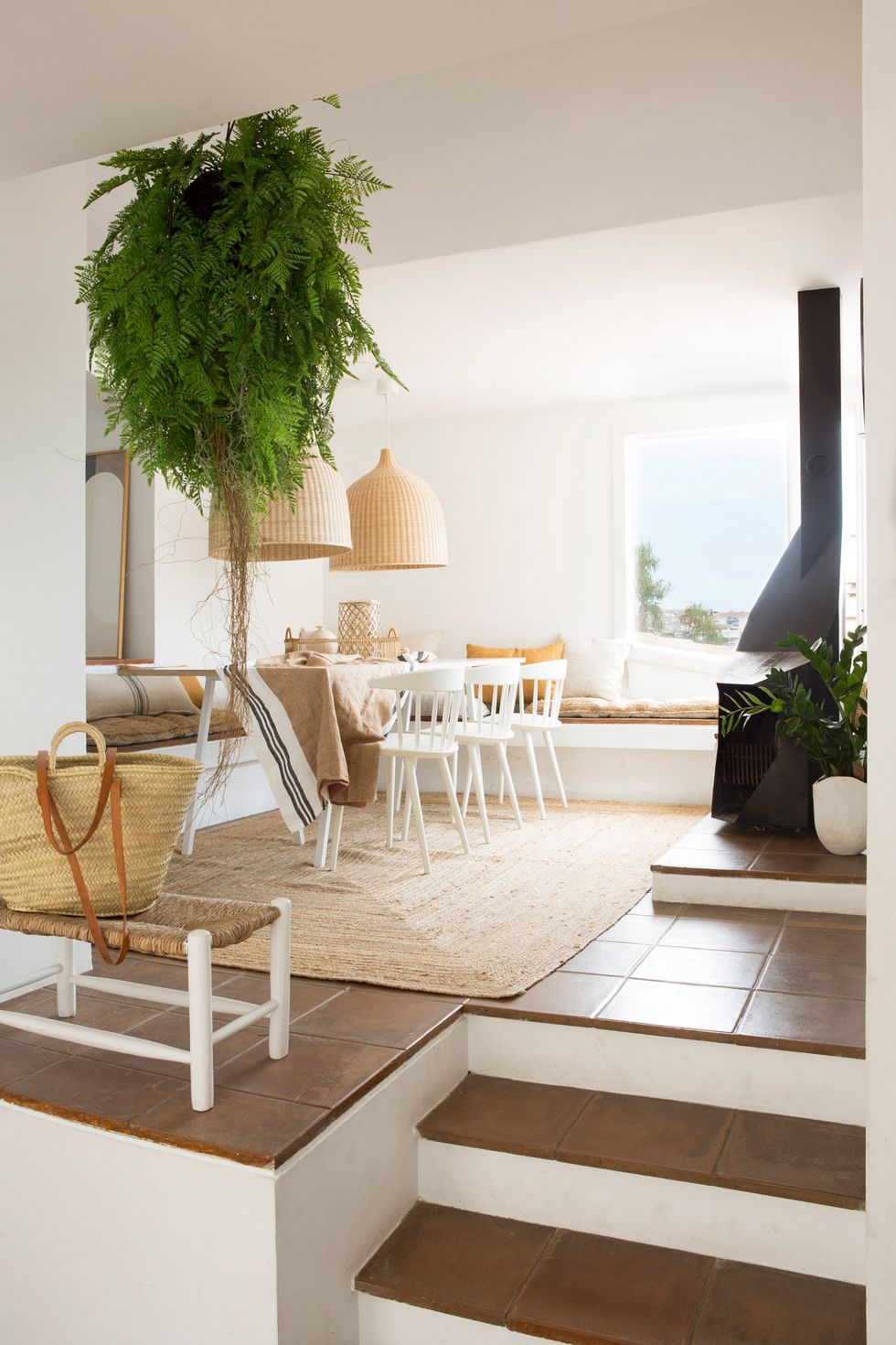 salon et salle à manger décoration naturelle
