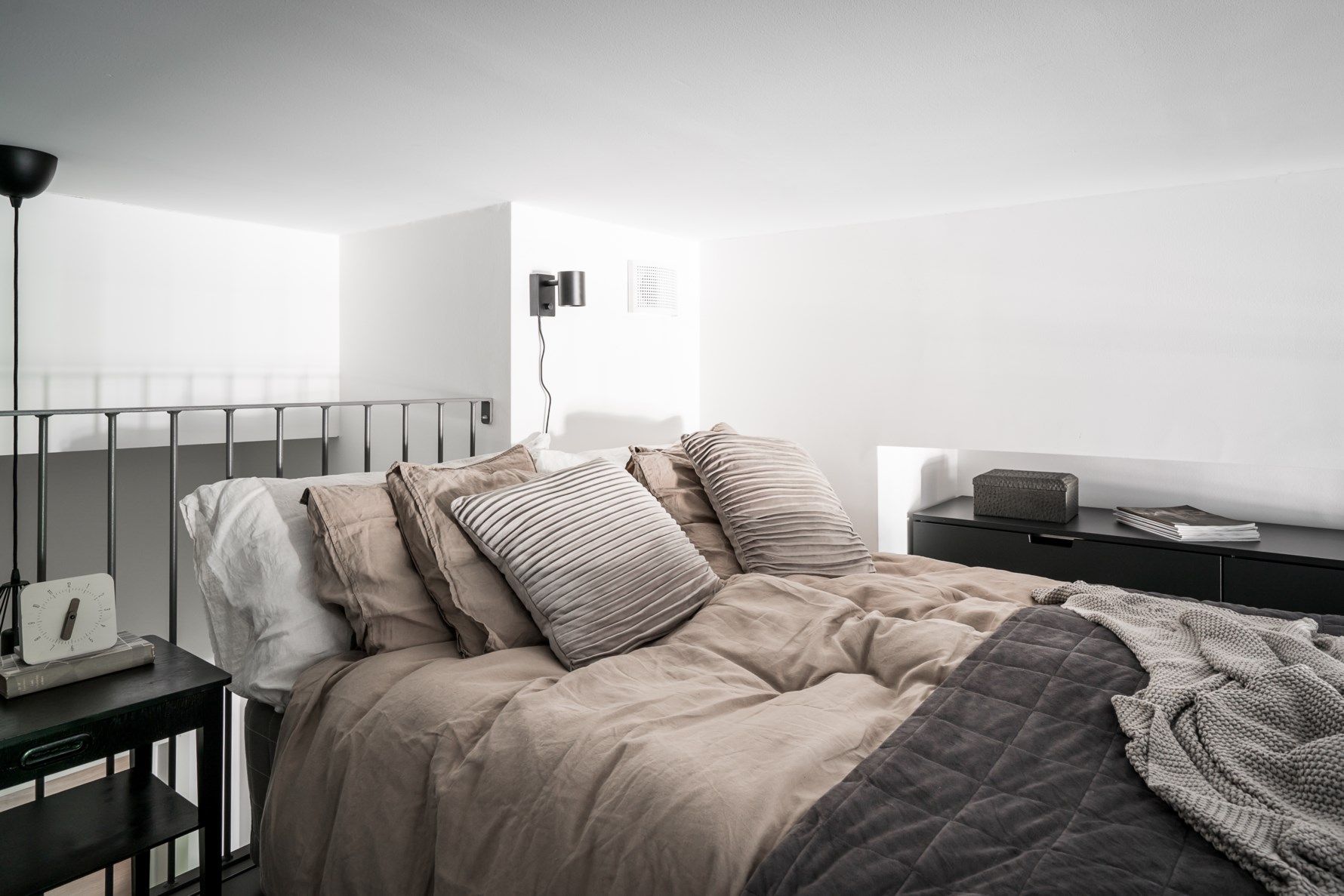 chambre sur mezzanine décoration scandinave