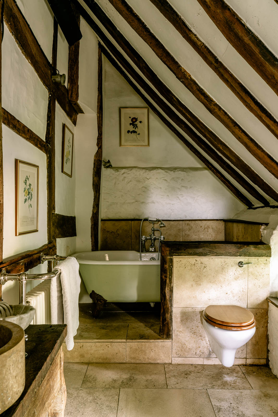 salle de bain vintage avec poutres salle de bain vintage avec poutres