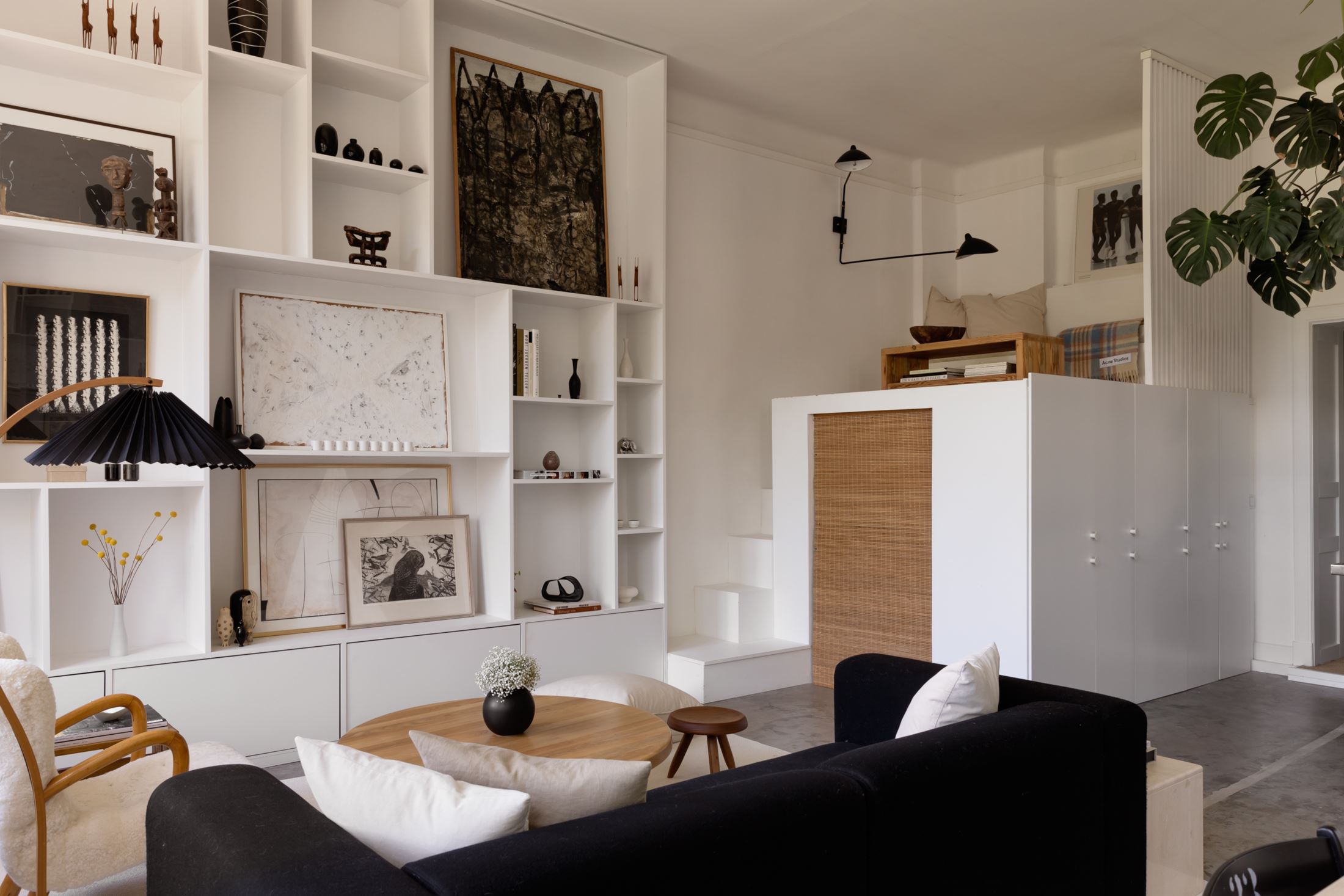 salon studio 54m2 décoration contemporaine