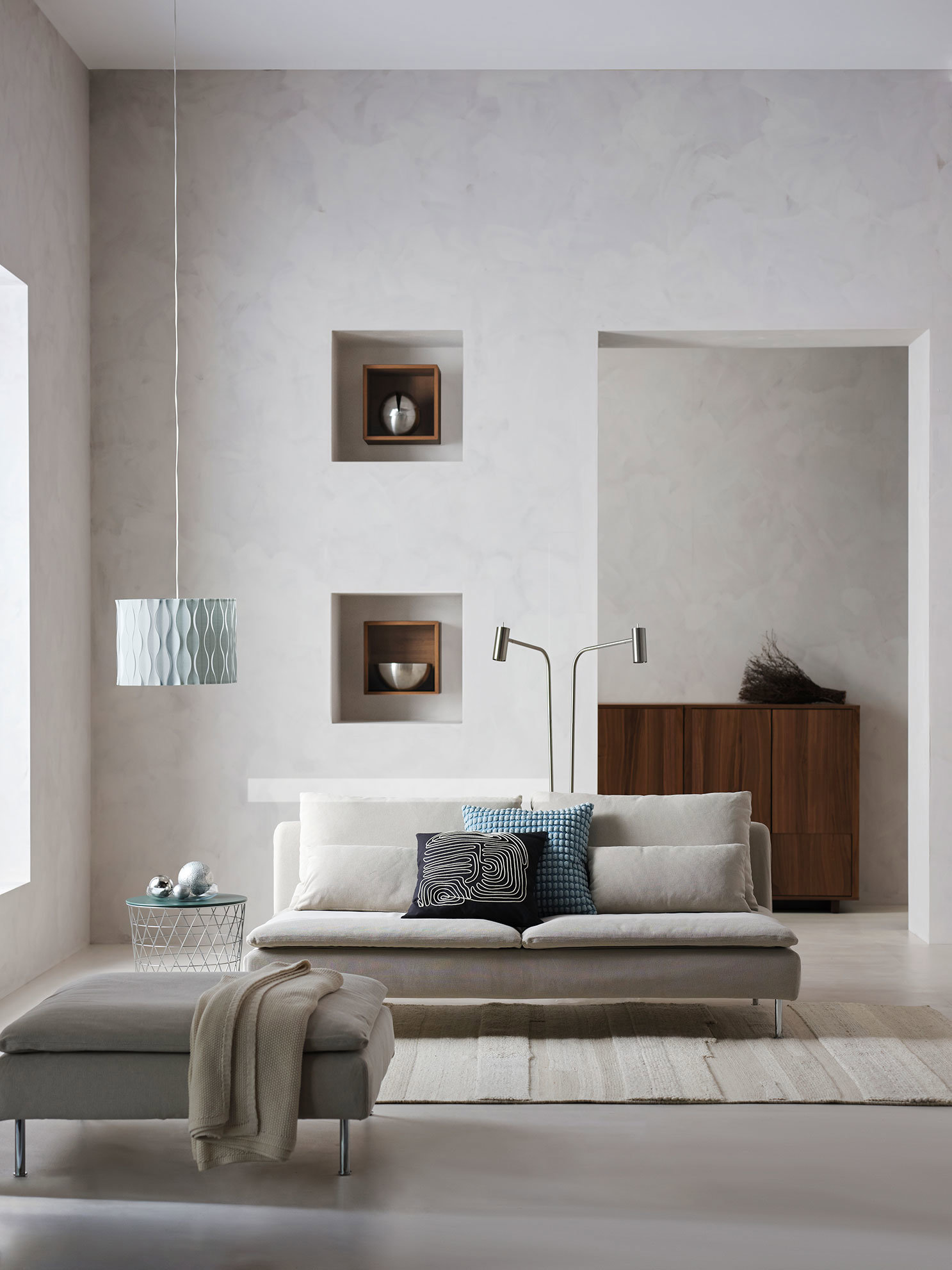 salon moderne couleurs naturelles