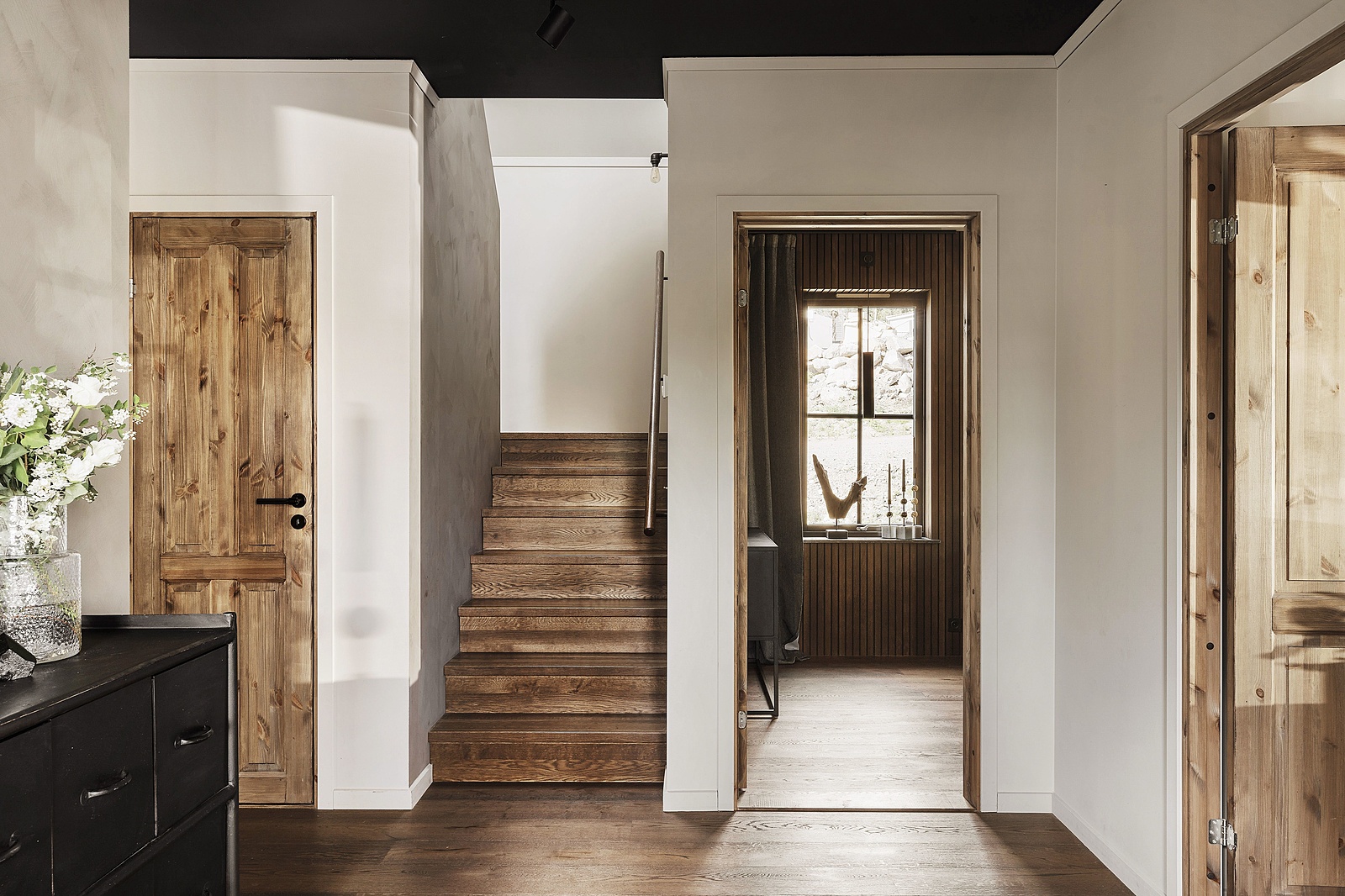 entrée avec escalier bois maison contemporaine entrée avec escalier bois maison contemporaine
