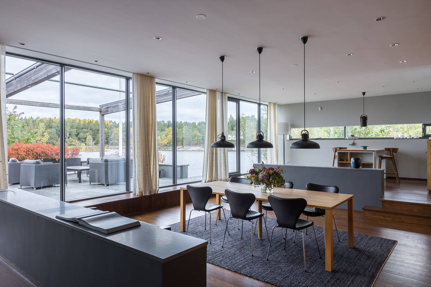 salon maison en bois