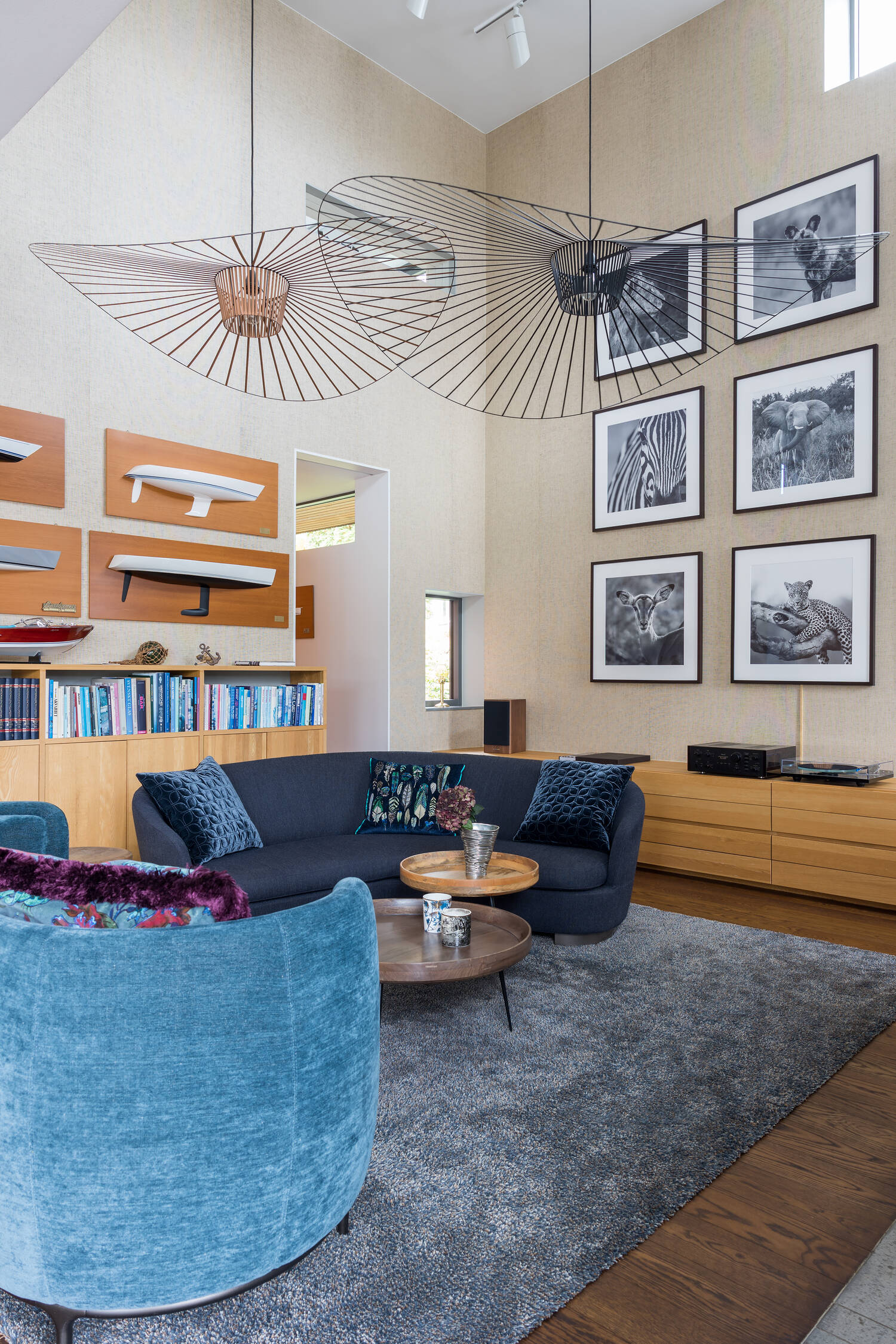 salon maison en bois