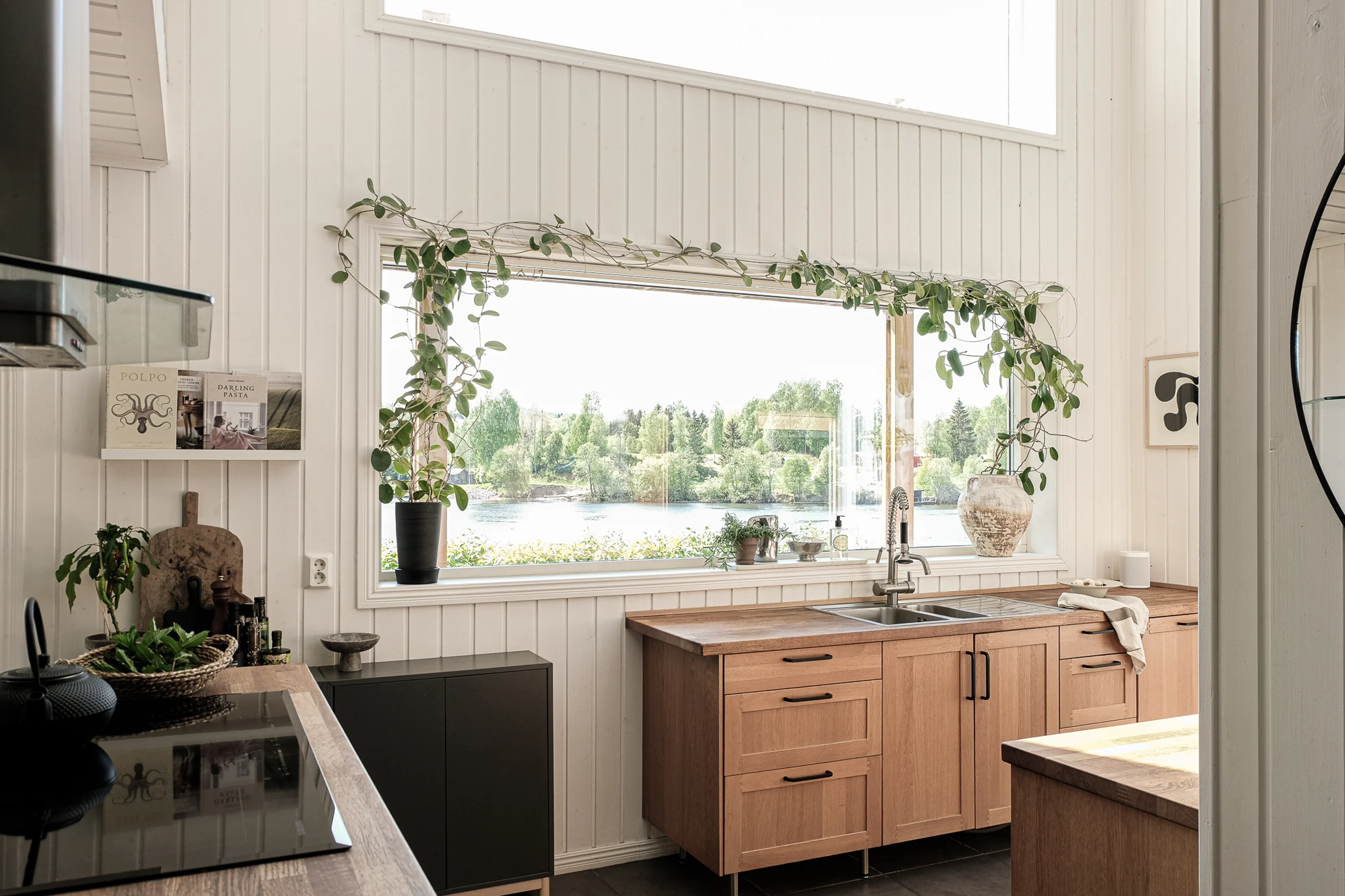 cuisine bois avec vue