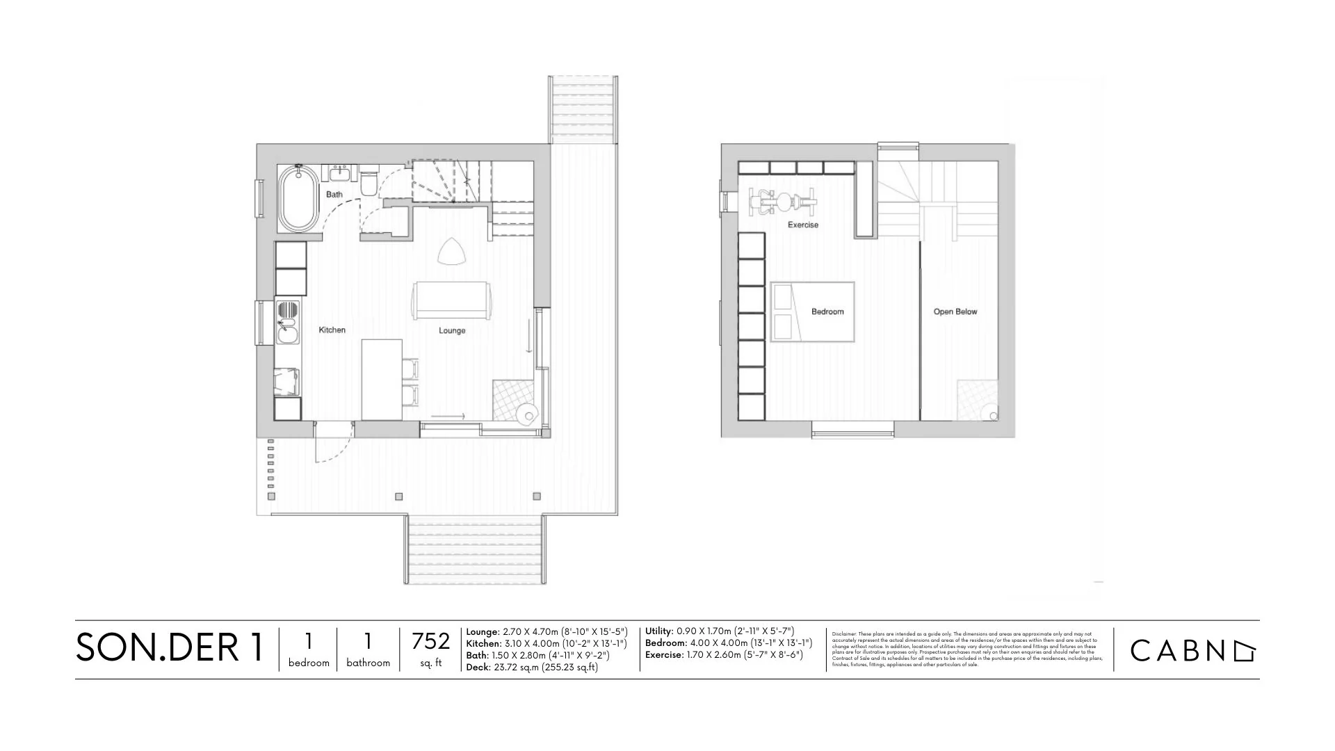 plan maison en bois CABN 70m2
