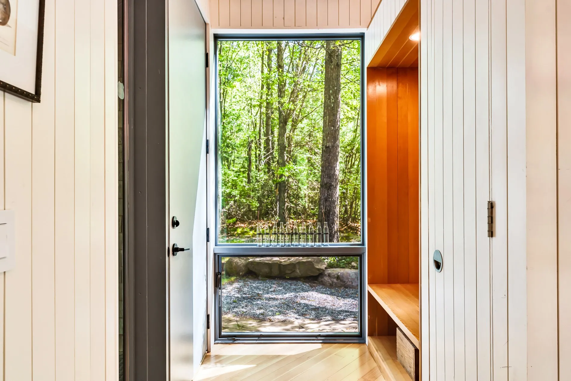 entrée petite maison en bois 54m2