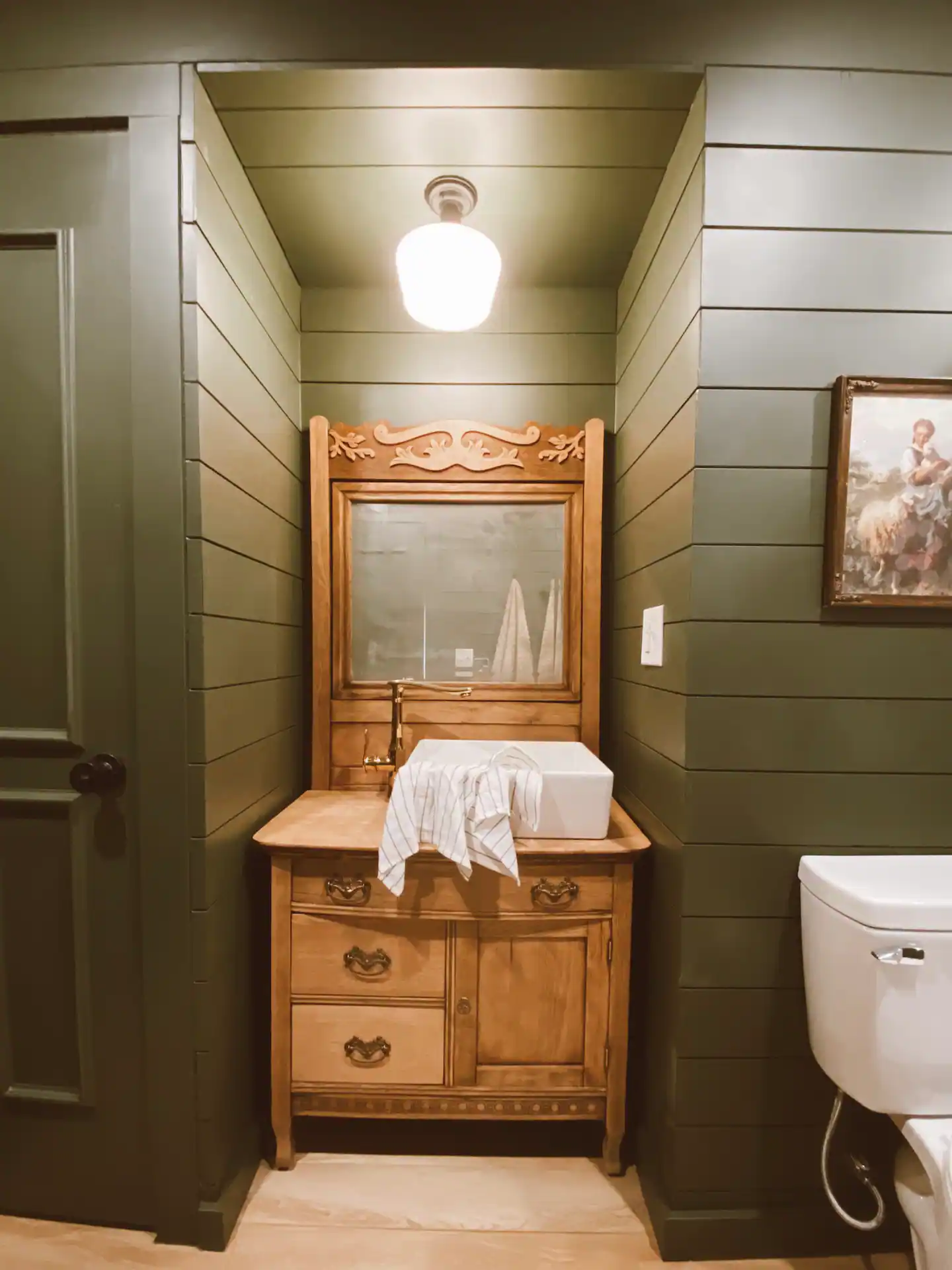 salle de bain rétro chic