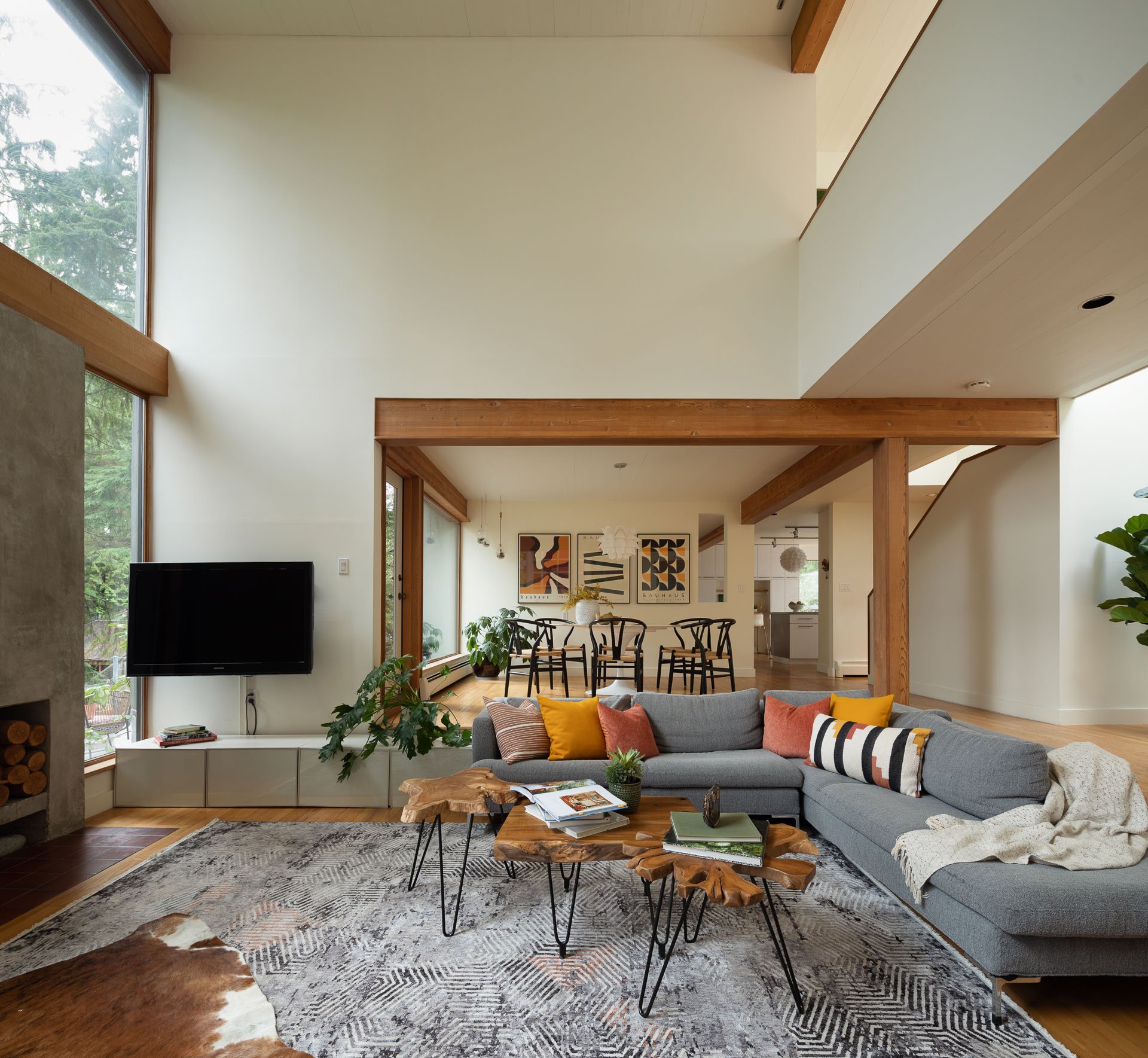 salon maison contemporaine