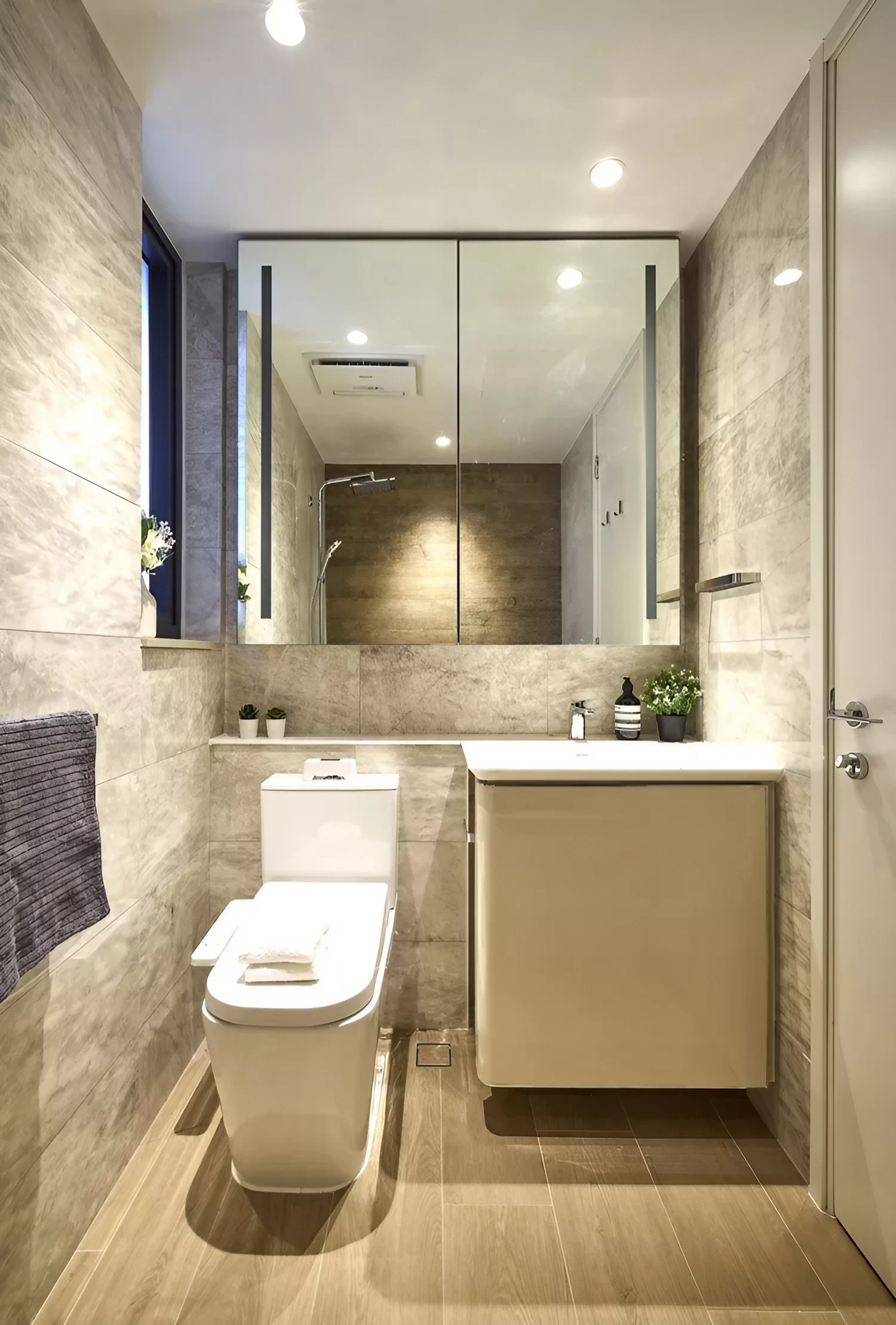 salle de bain marbre