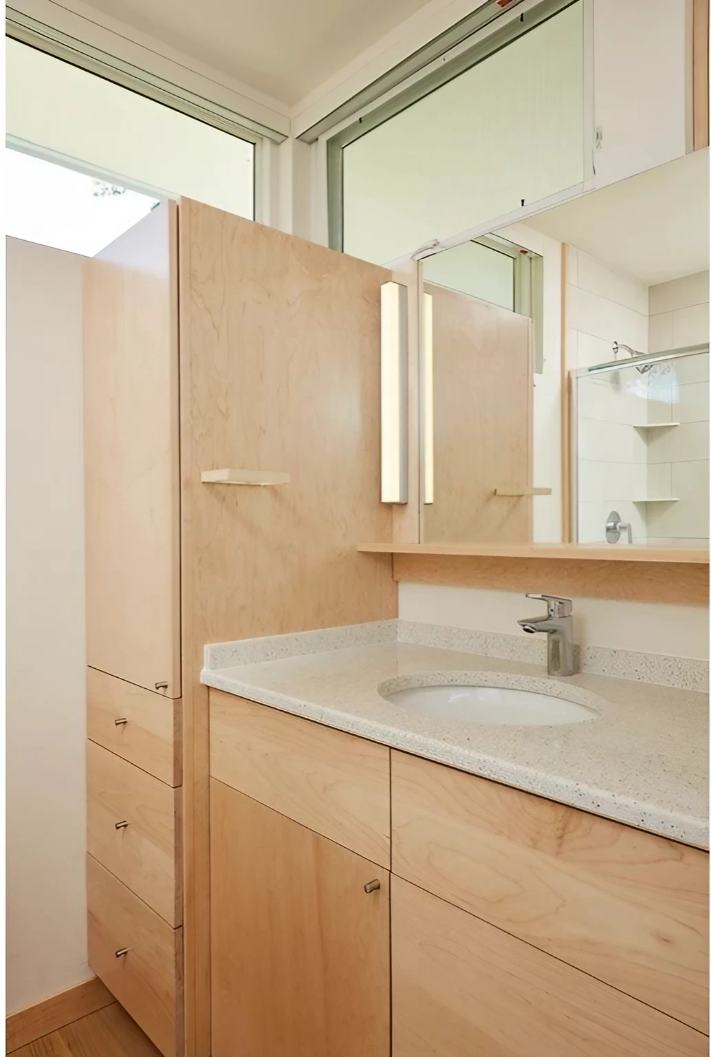 salle de bain bois et terrazzo salle de bain bois et terrazzo