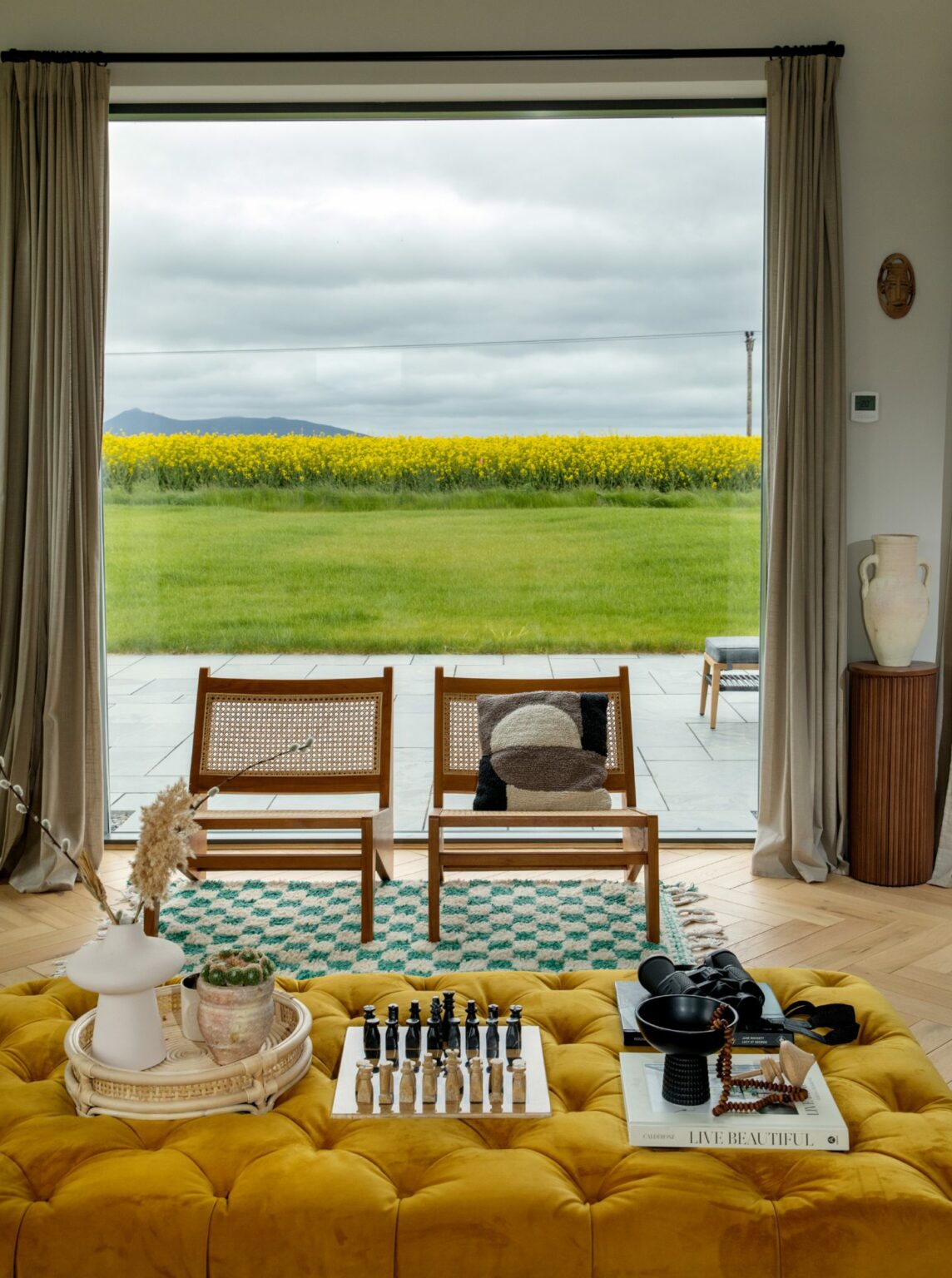 salon avec baie vitrée salon avec baie vitrée