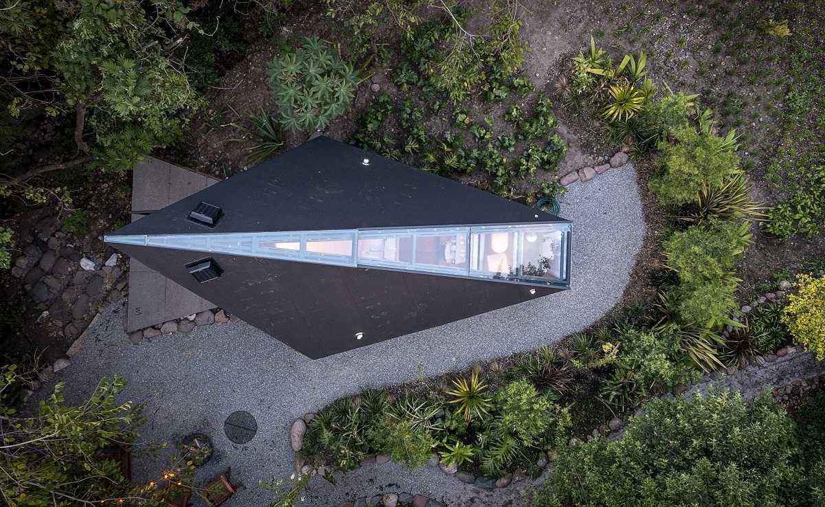 vue aérienne maison architecte
