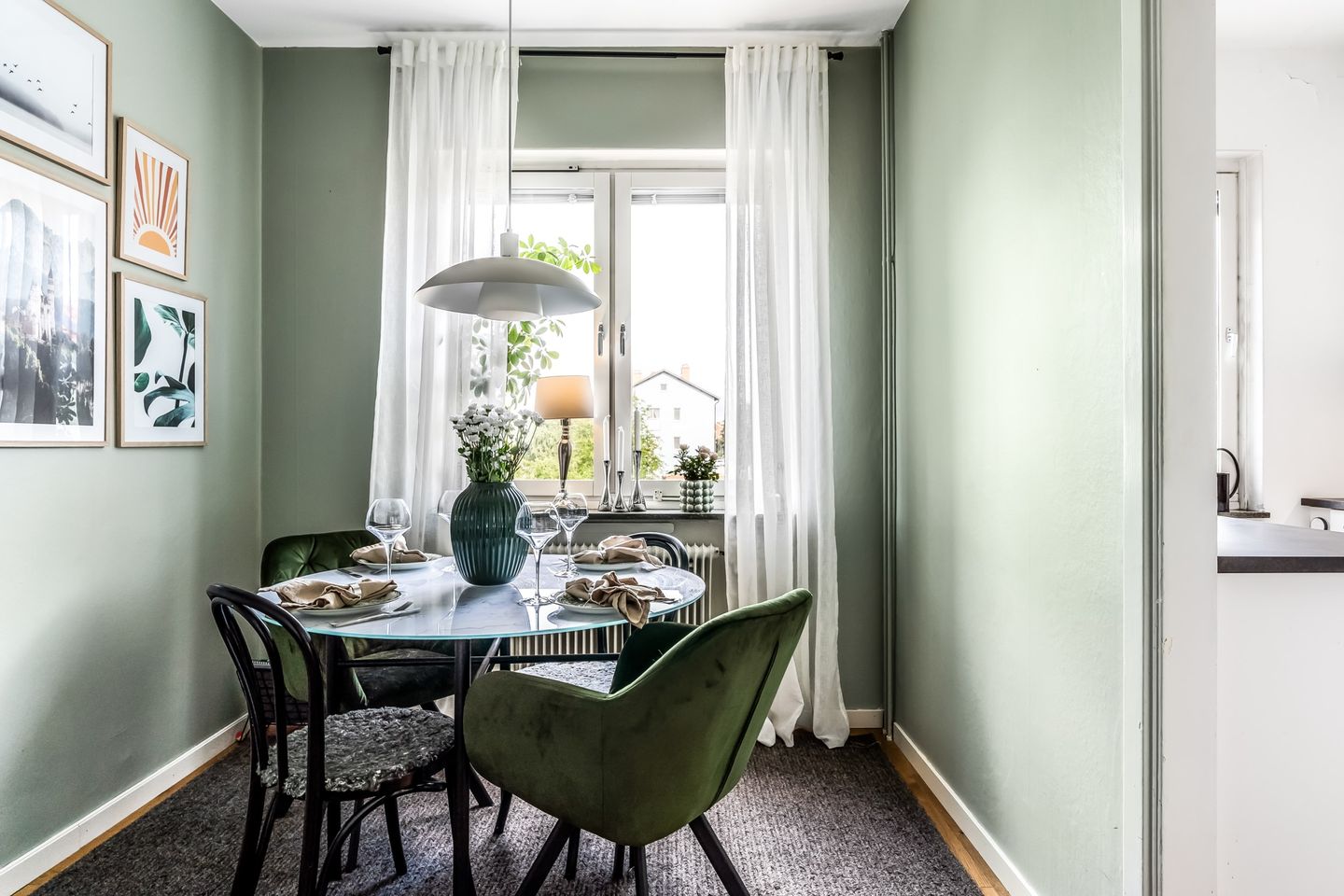 salle à manger verte
