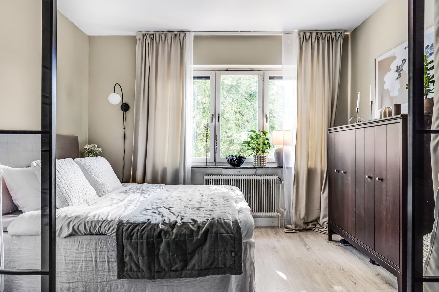 chambre avec verrière décoration scandinave