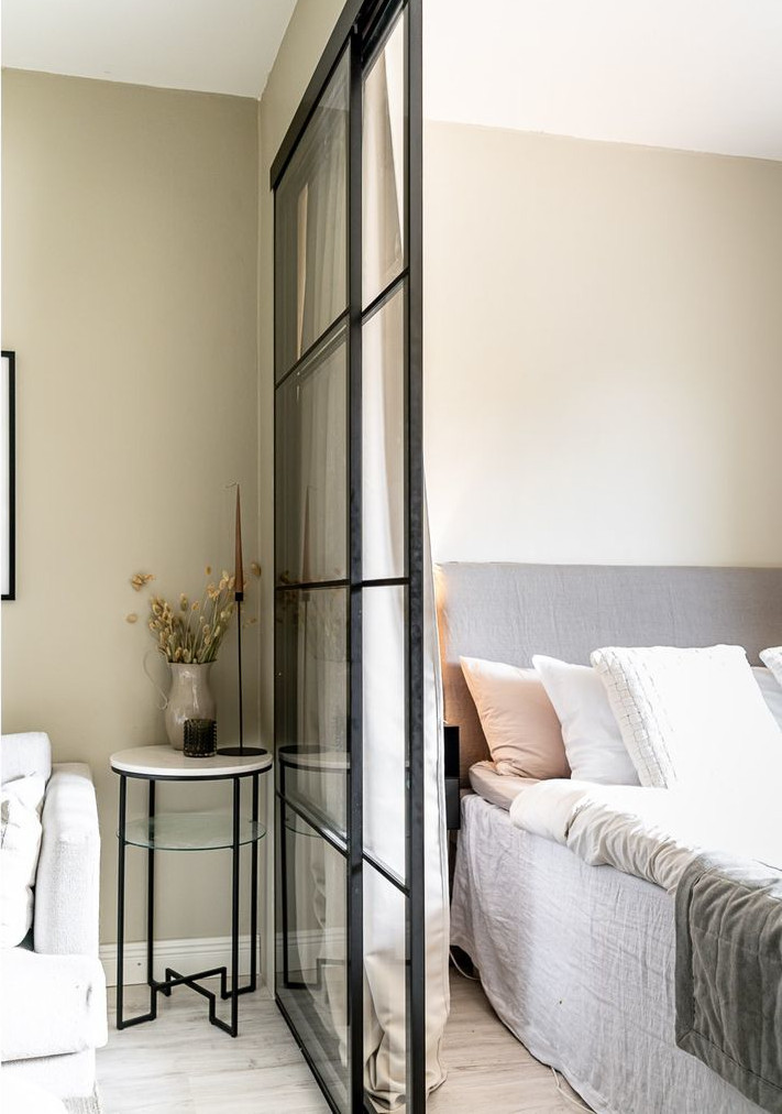 chambre avec verrière décoration scandinave