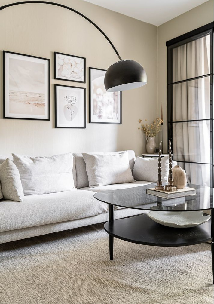 salon avec verrière décoration scandinave