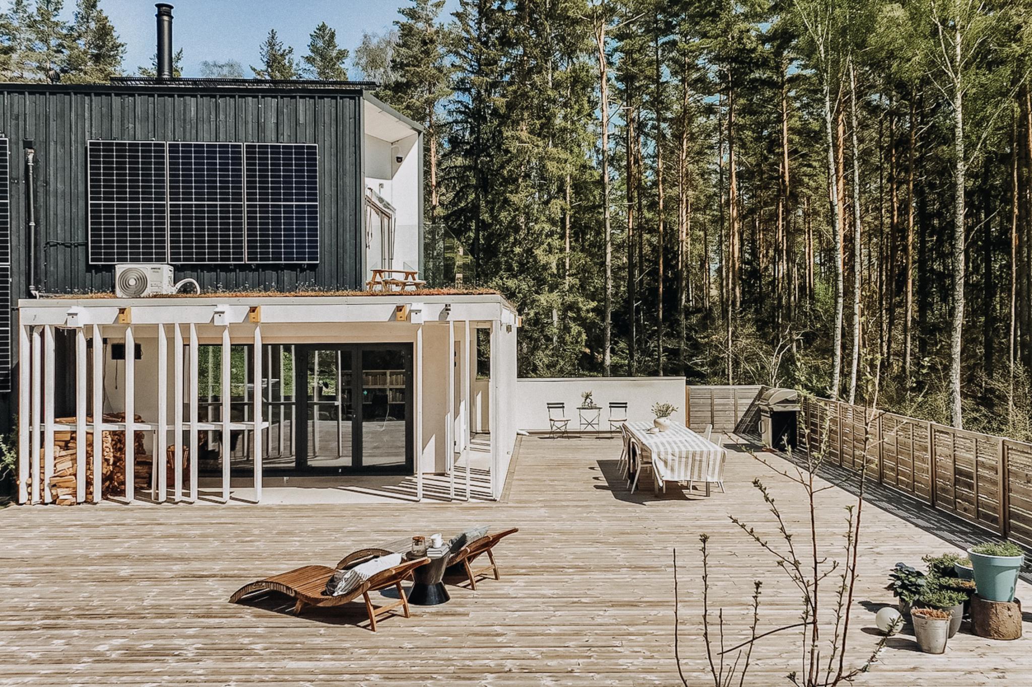 maison d'architecte avec terrasse bois