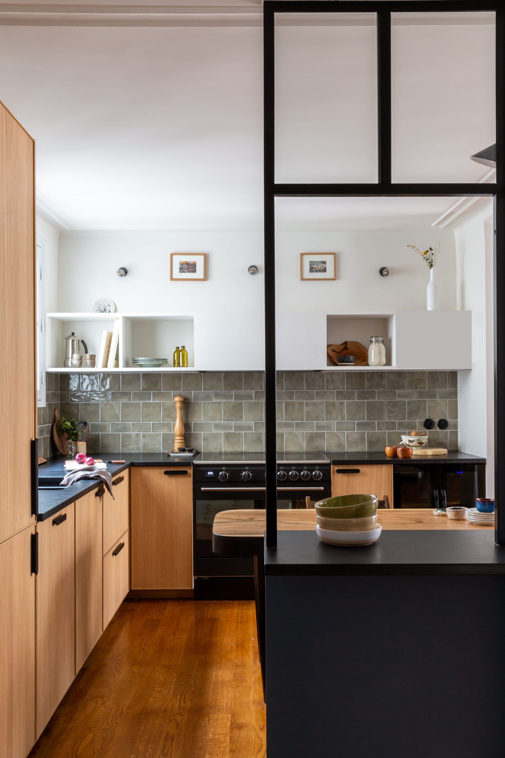 cuisine avec verrière appartement Paris