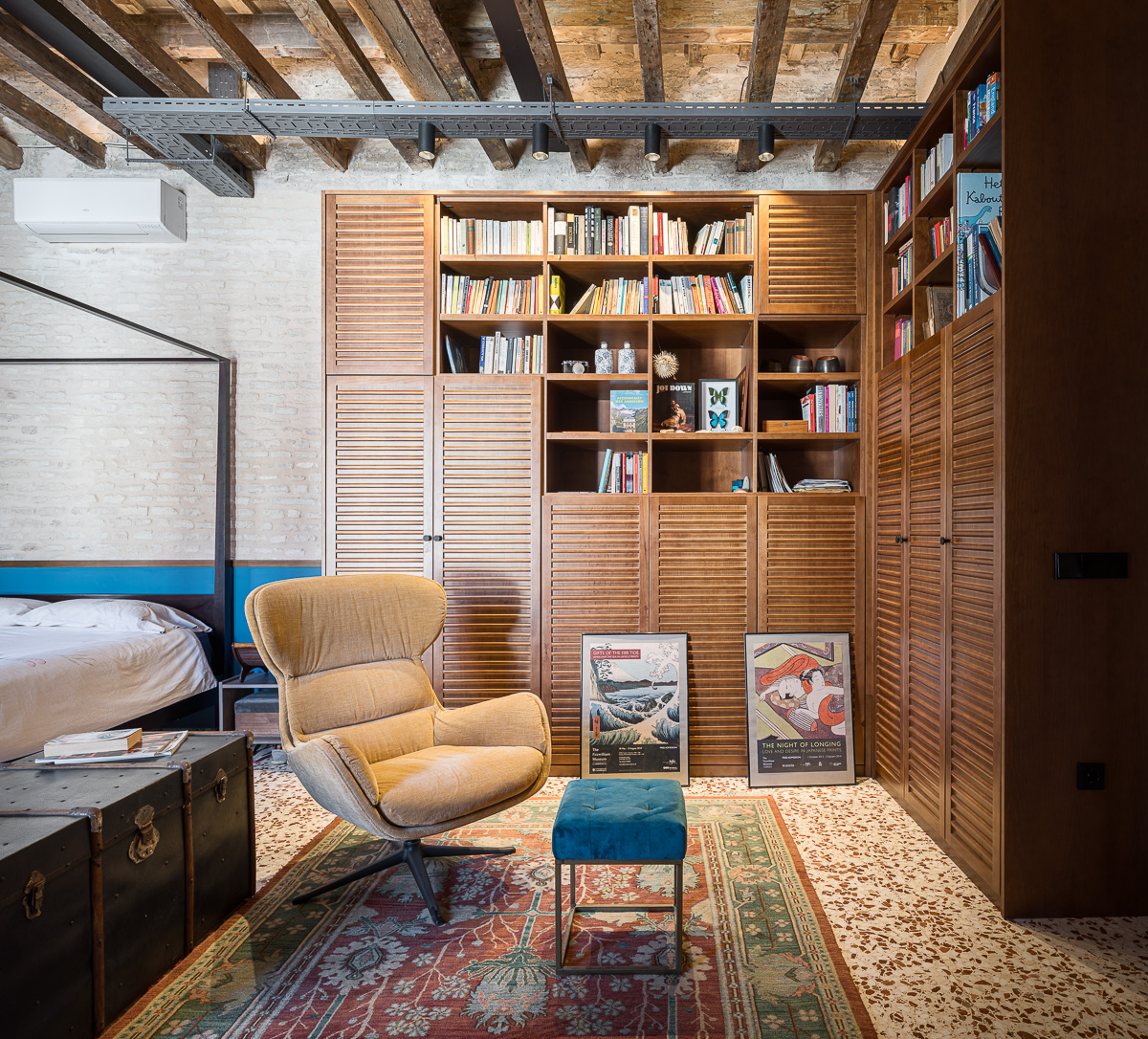 chambre avec bibliothèque décoration vintage chambre avec bibliothèque décoration vintage