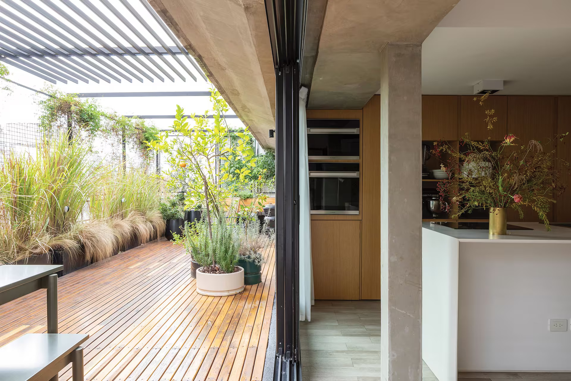 appartement avec terrasse bois
