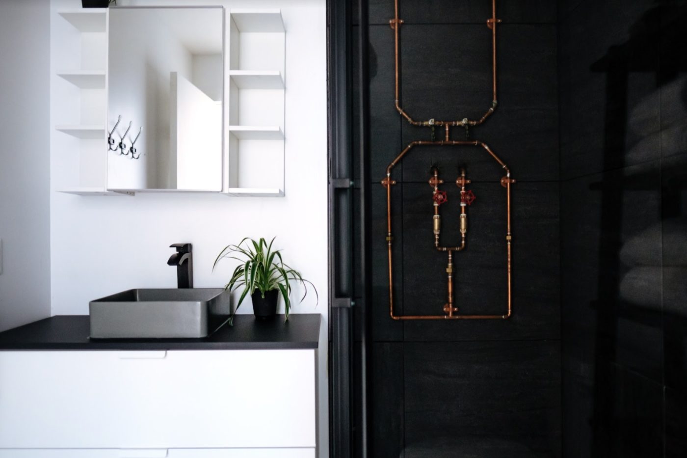 salle de bain noire et blanche salle de bain noire et blanche