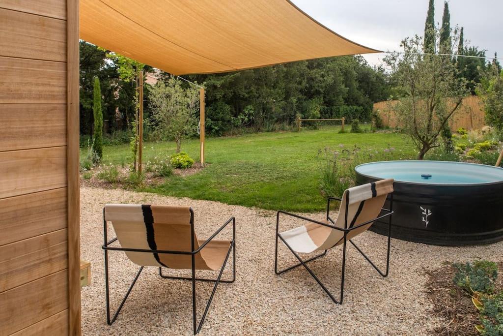terrasse gravillons mini maison 15m2