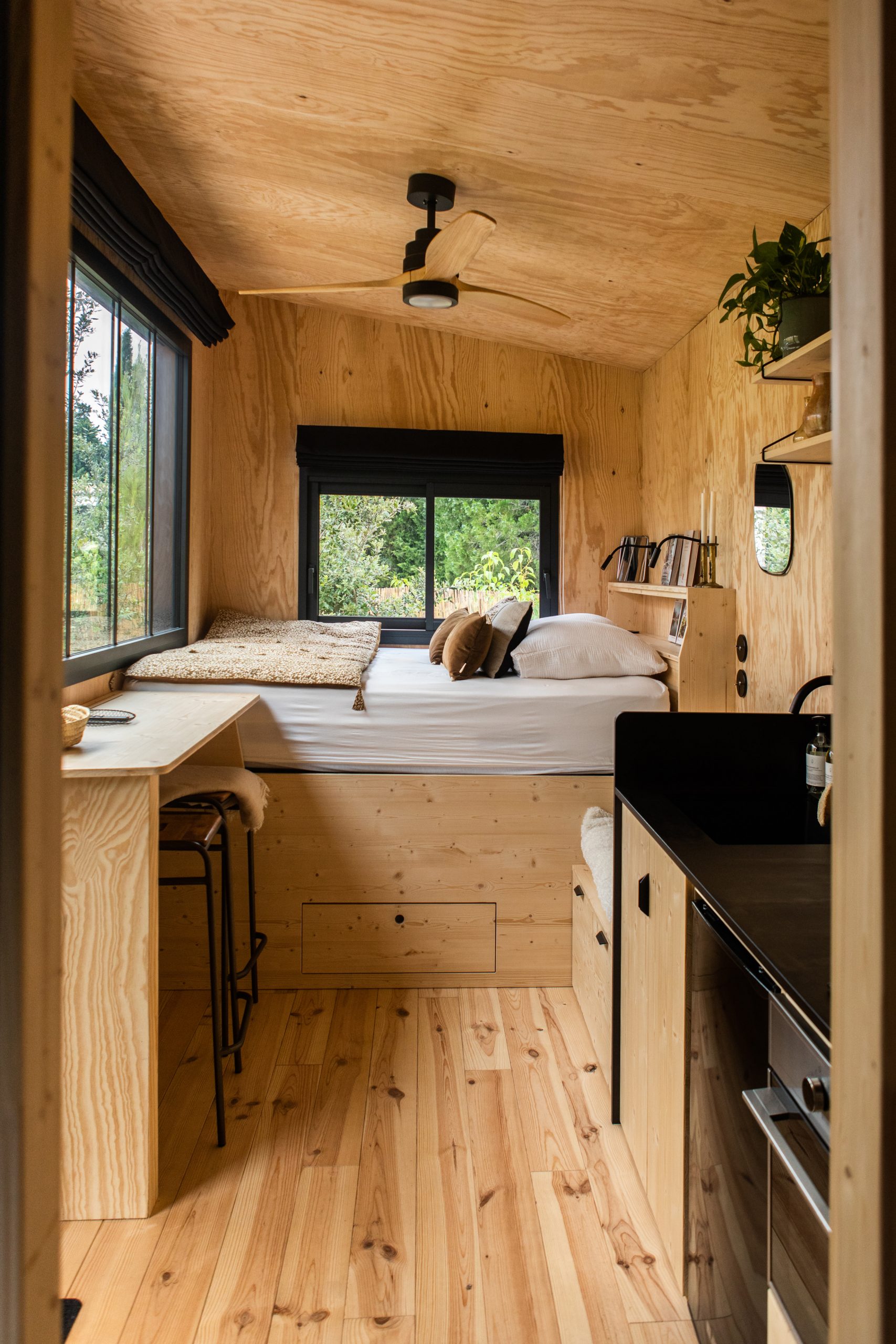 cuisine et chambre mini maison 15m2