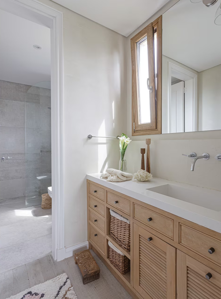 salle de bain décoration rustique chic