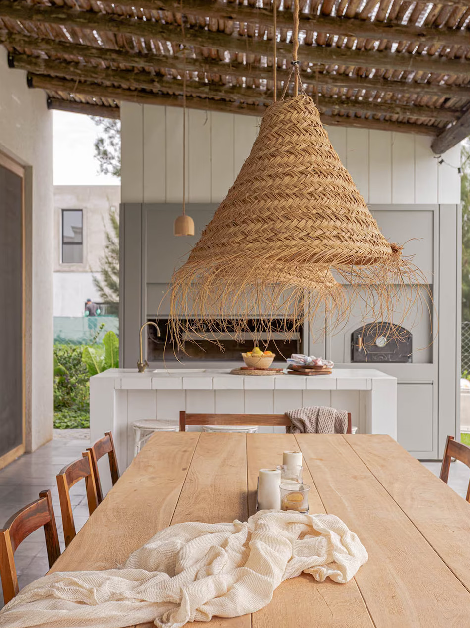 cuisine d'été avec pergola