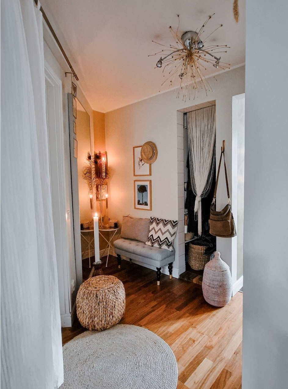 entrée bohème chic décoration scandinave