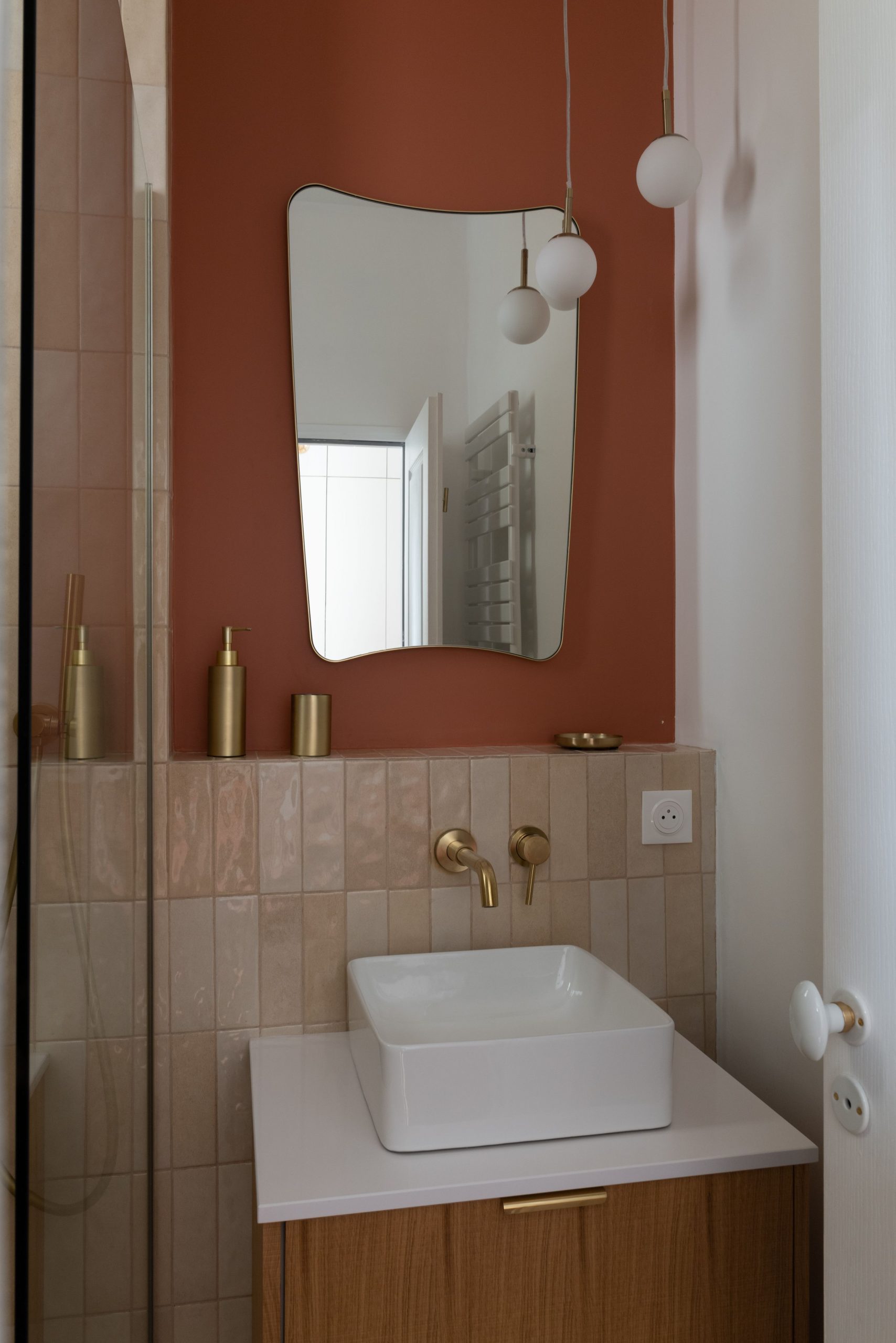 salle de bain terracotta décoration contemporaine salle de bain terracotta décoration contemporaine