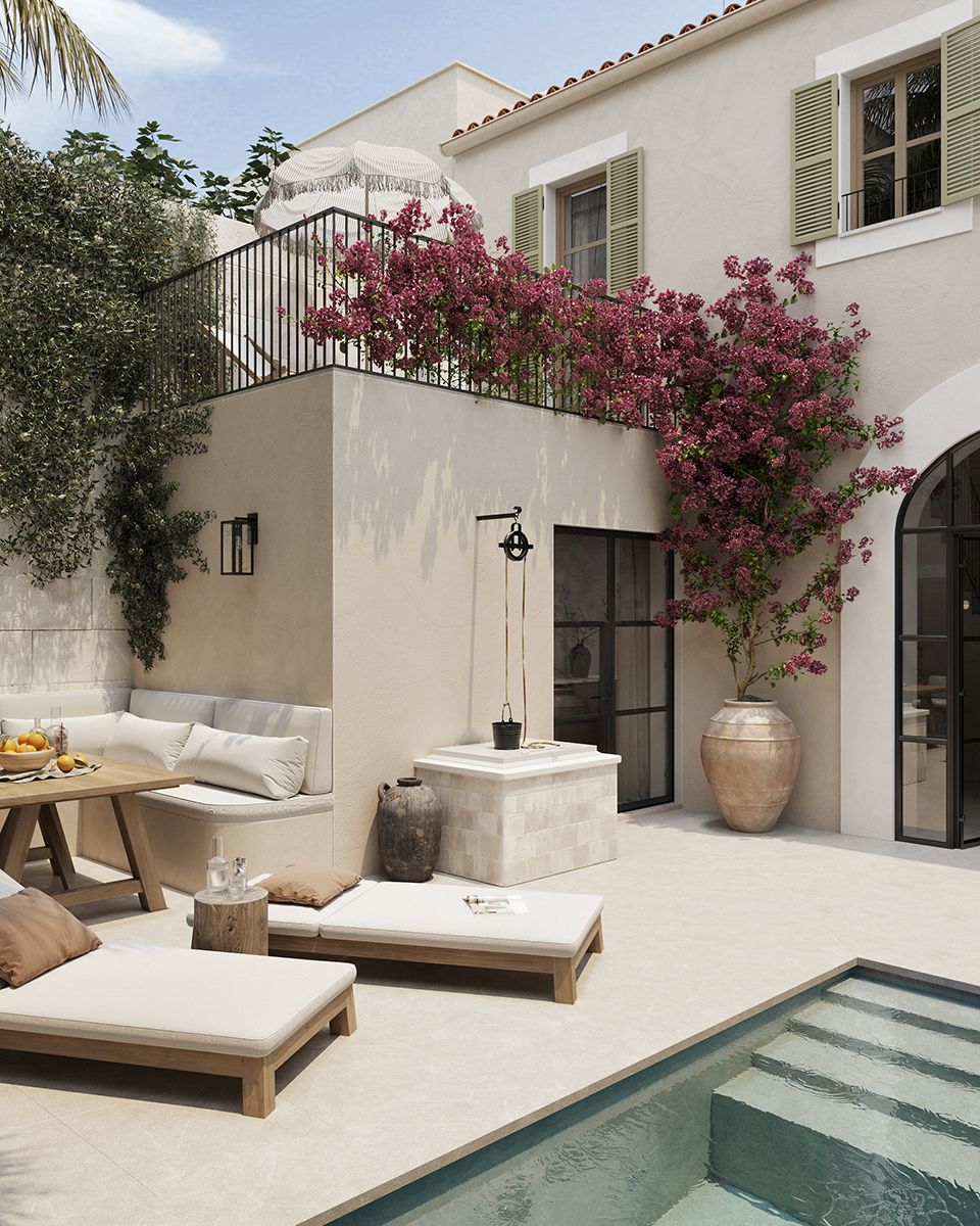 terrasse avec piscine