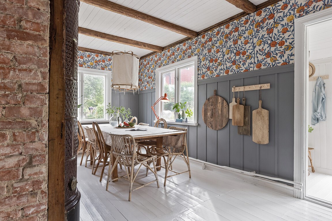 salle à manger papier-peint décoration scandinave salle à manger papier-peint décoration scandinave