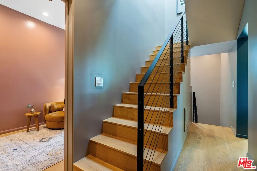 escalier bois et acier