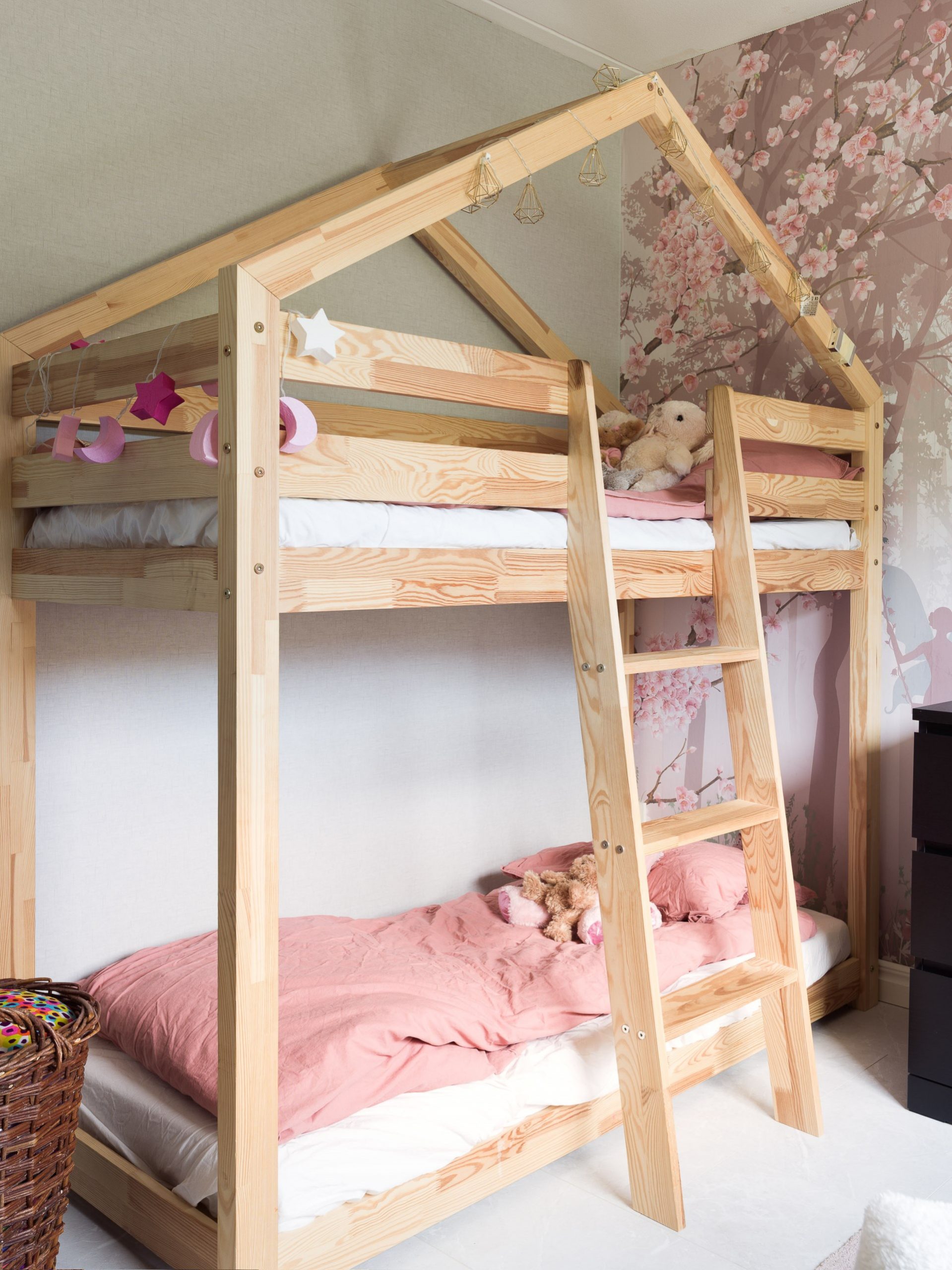 chambre enfant papier-peint floral rose fleurs de cerisier chambre enfant papier-peint floral rose fleurs de cerisier