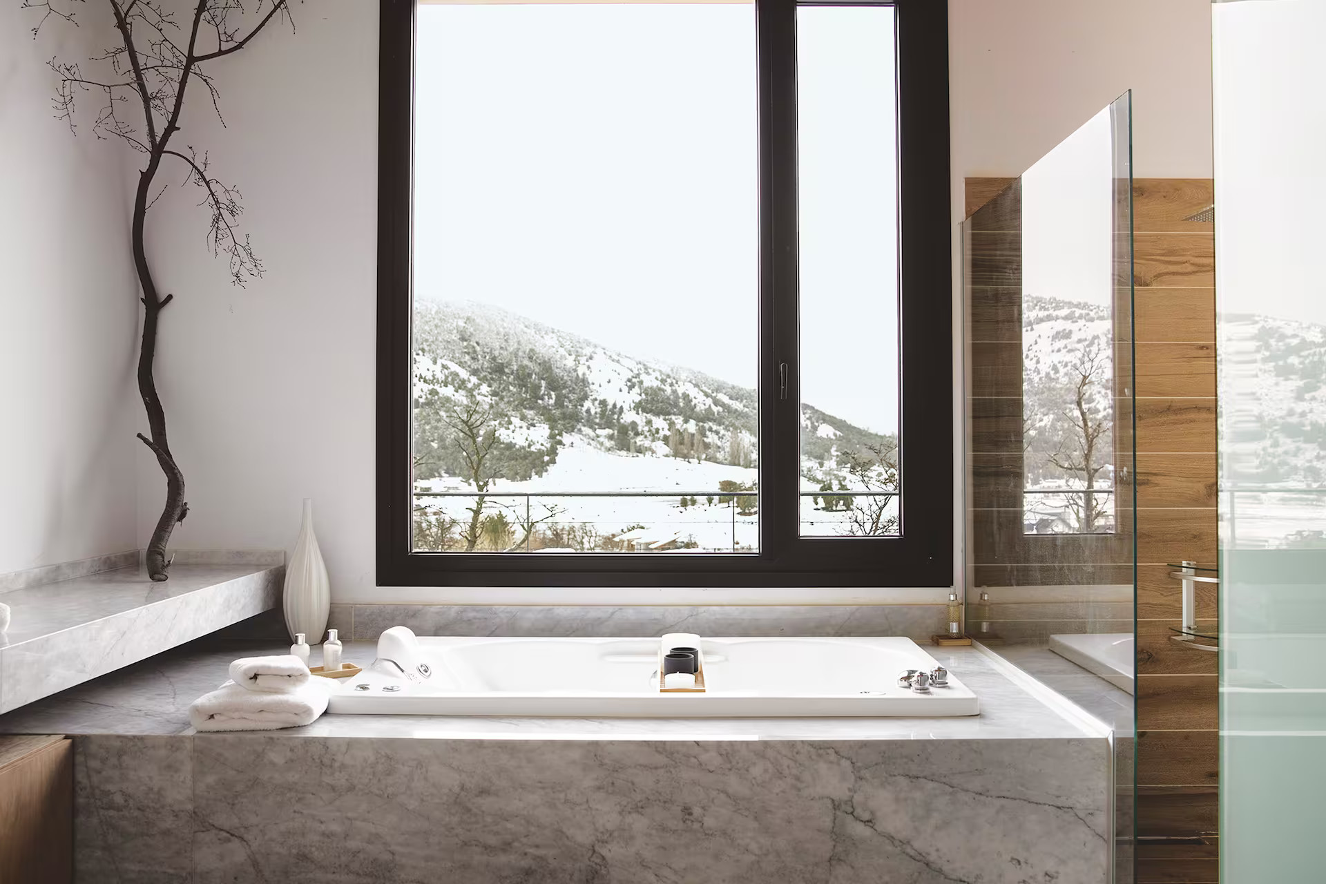 salle de bain bois et marbre salle de bain bois et marbre