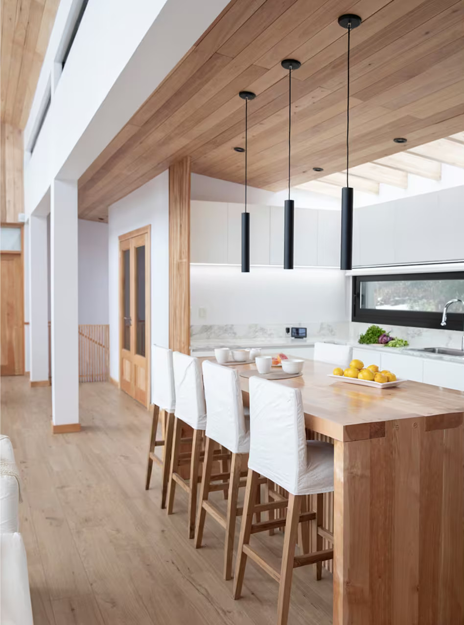 cuisine avec îlot maison en bois décoration naturelle cuisine avec îlot maison en bois décoration naturelle