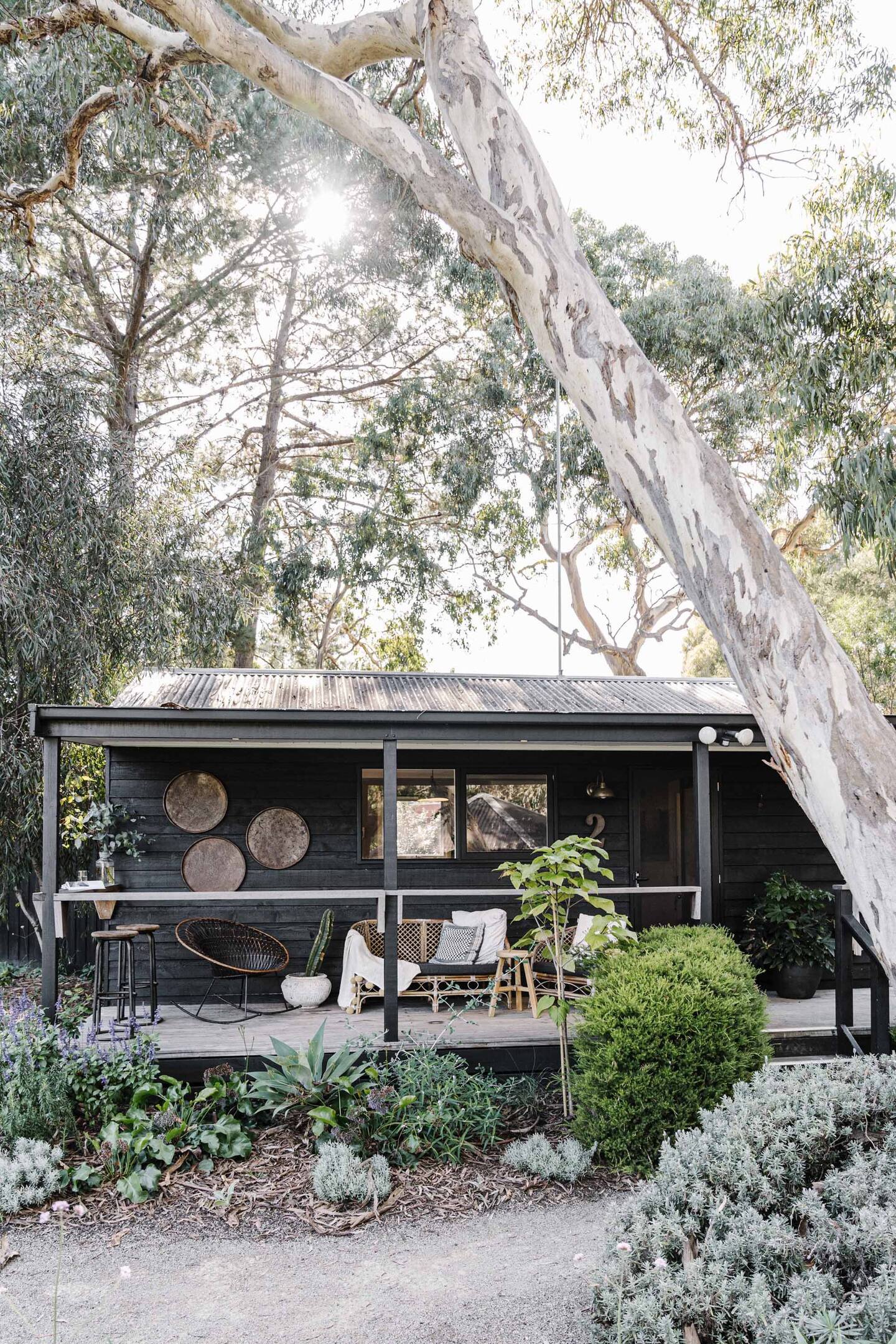 petite maison en cèdre avec terrasse abritée