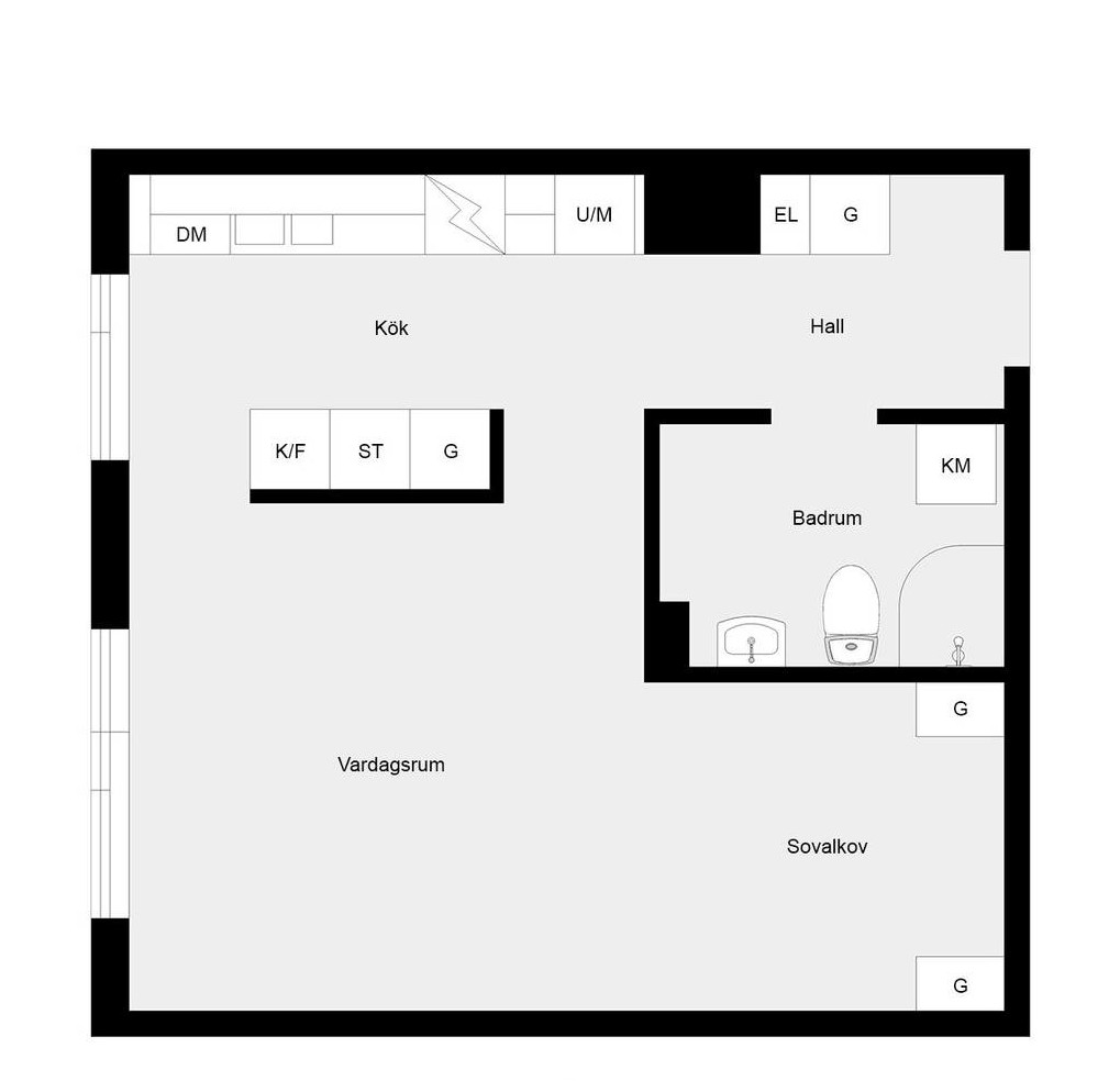plan appartement bien conçu de 42m2
