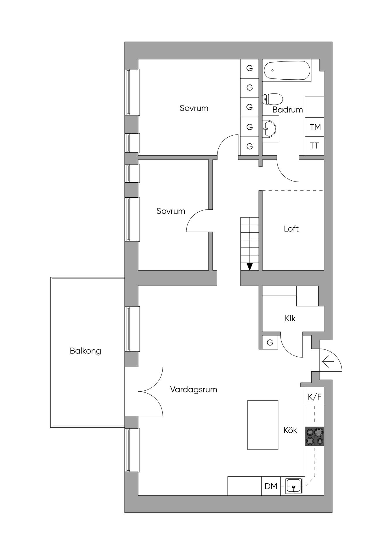 plan appartement décoration scandinave