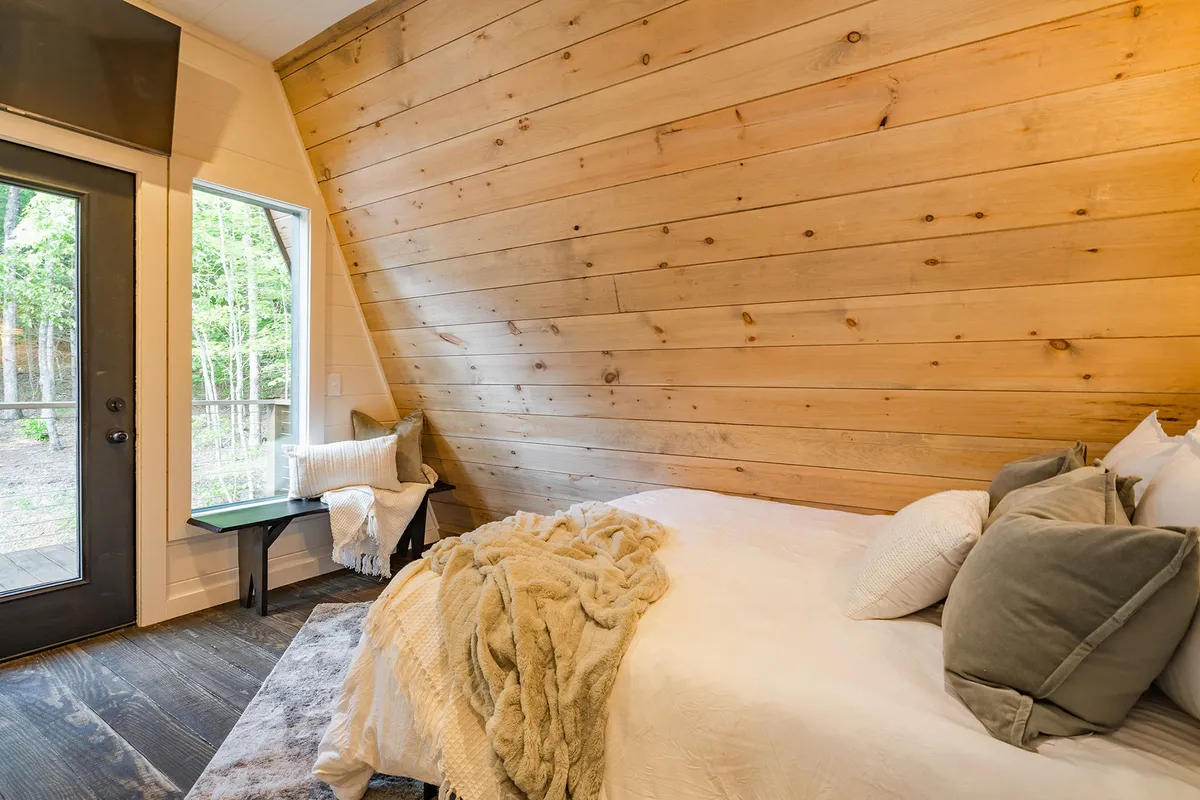 chambre mansardée maison A-Frame en bois chambre mansardée maison A-Frame en bois
