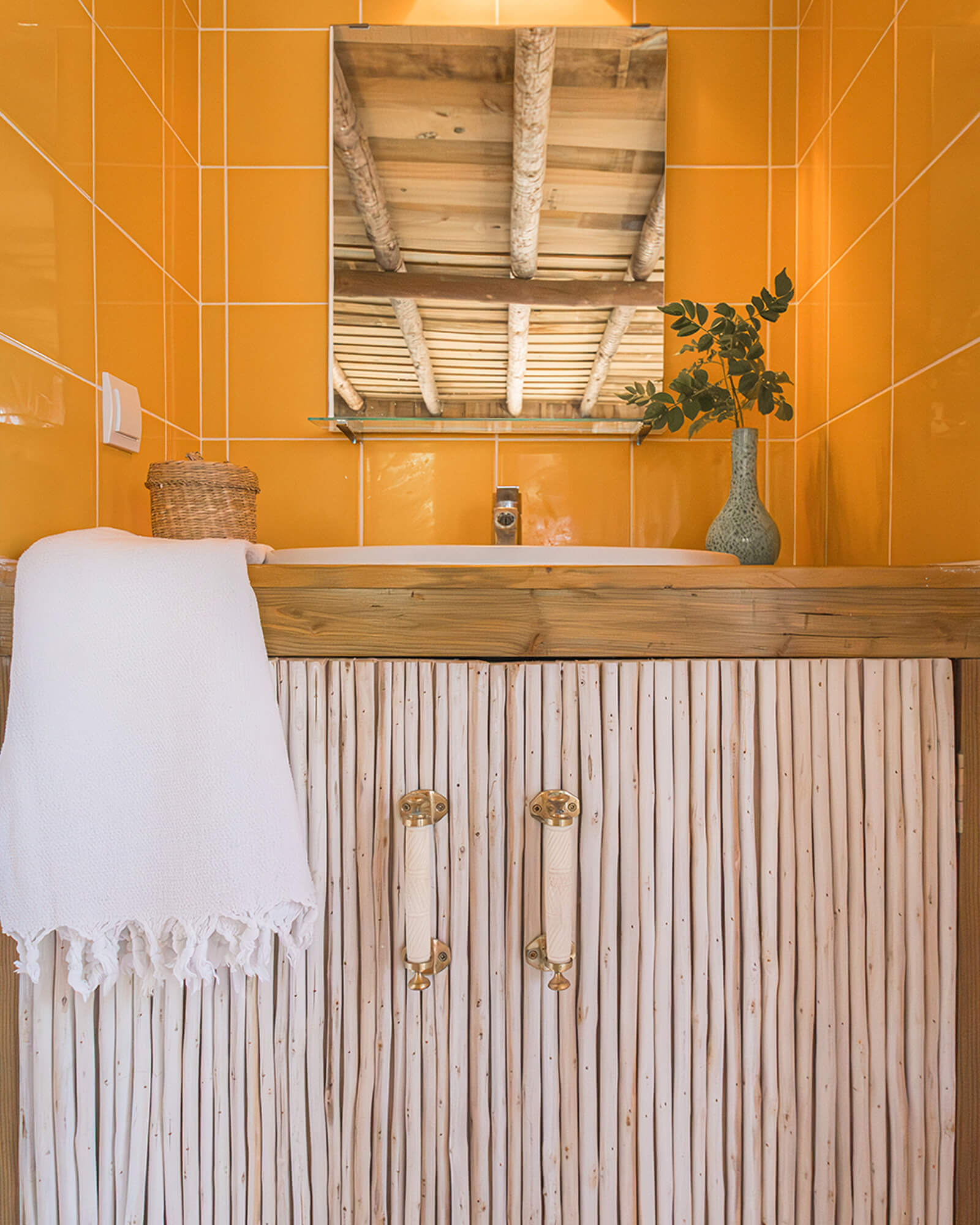 salle de bain décoration rustique chic